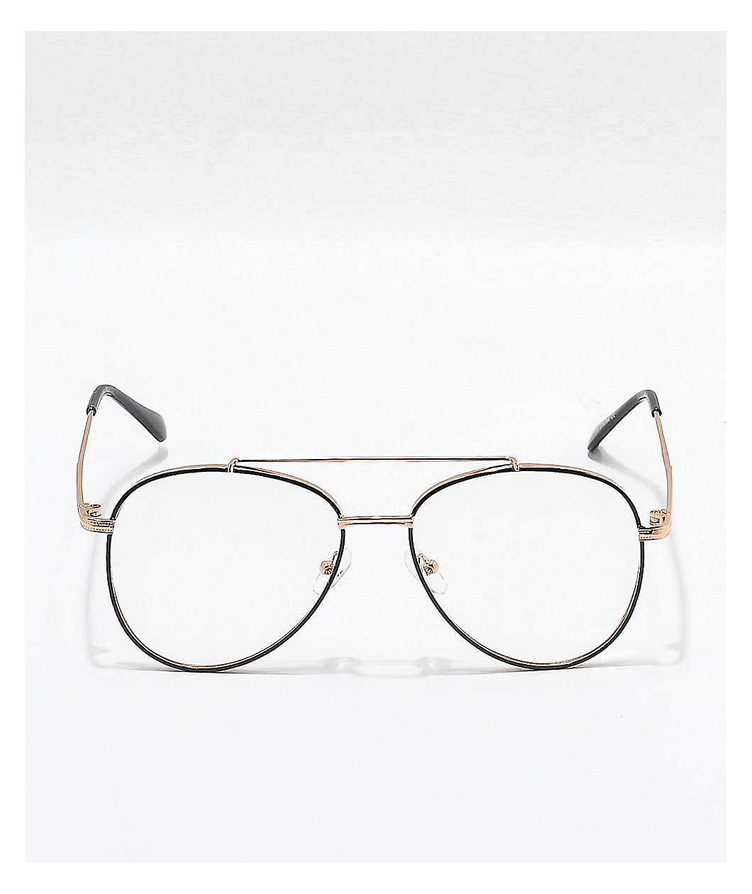 Gold & Clear Pilot Glasses