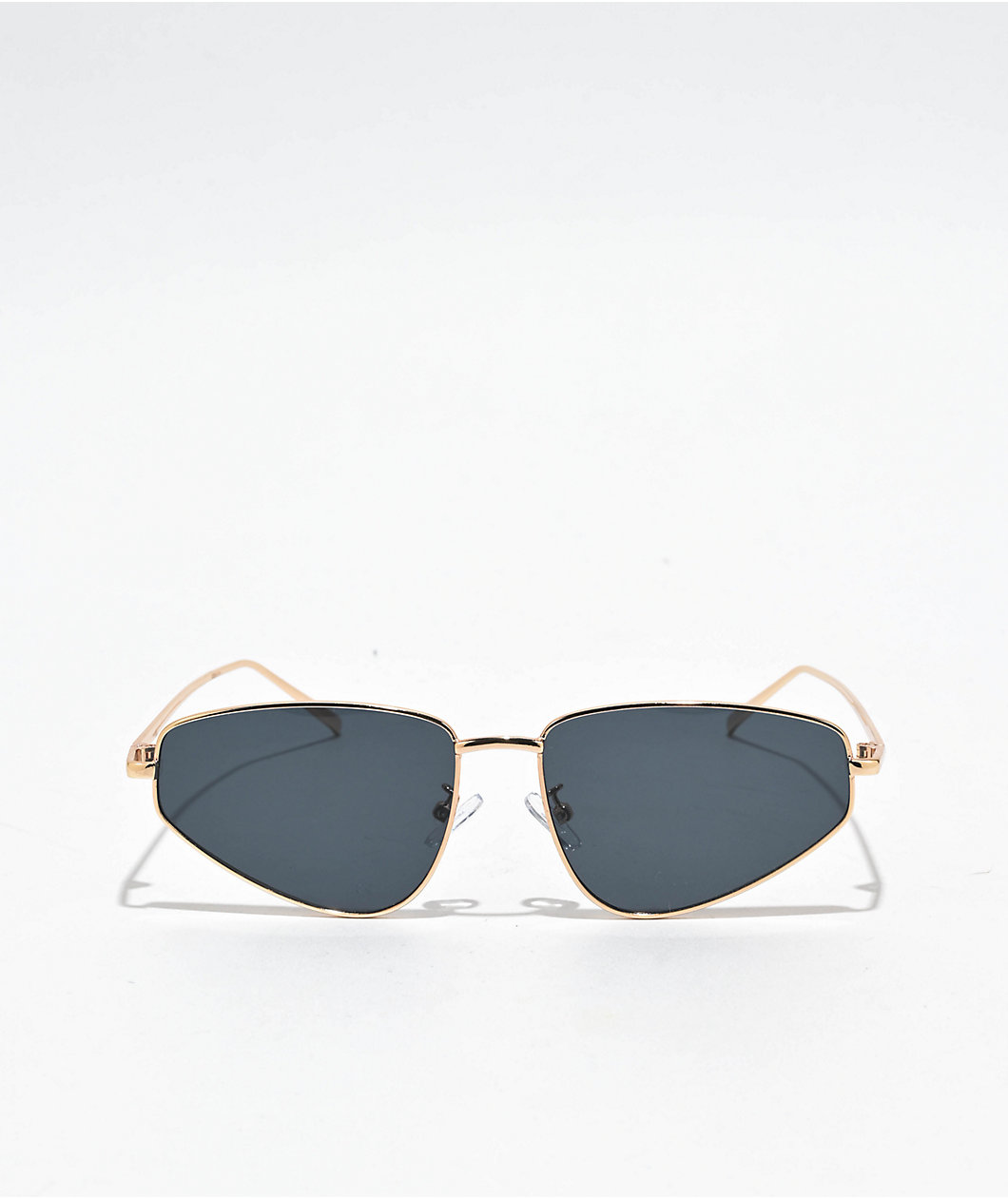 Gold Wire Triangle Frame Sunglasses