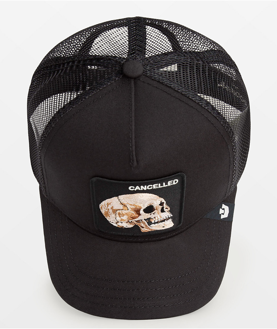 Goorin Bros. Cancelled Skull Black Trucker Hat