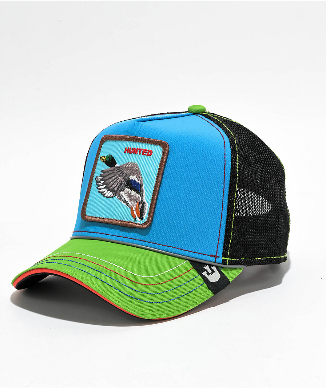 Goorin Bros. Get The Zapper Blue & Green Trucker Hat