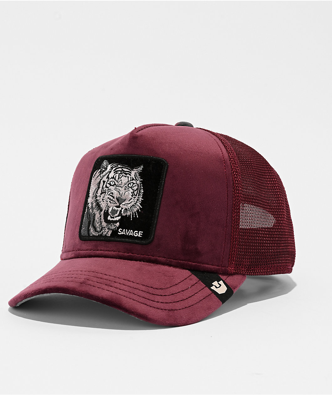 Goorin Bros. Tiger Burgundy Velour Trucker Hat