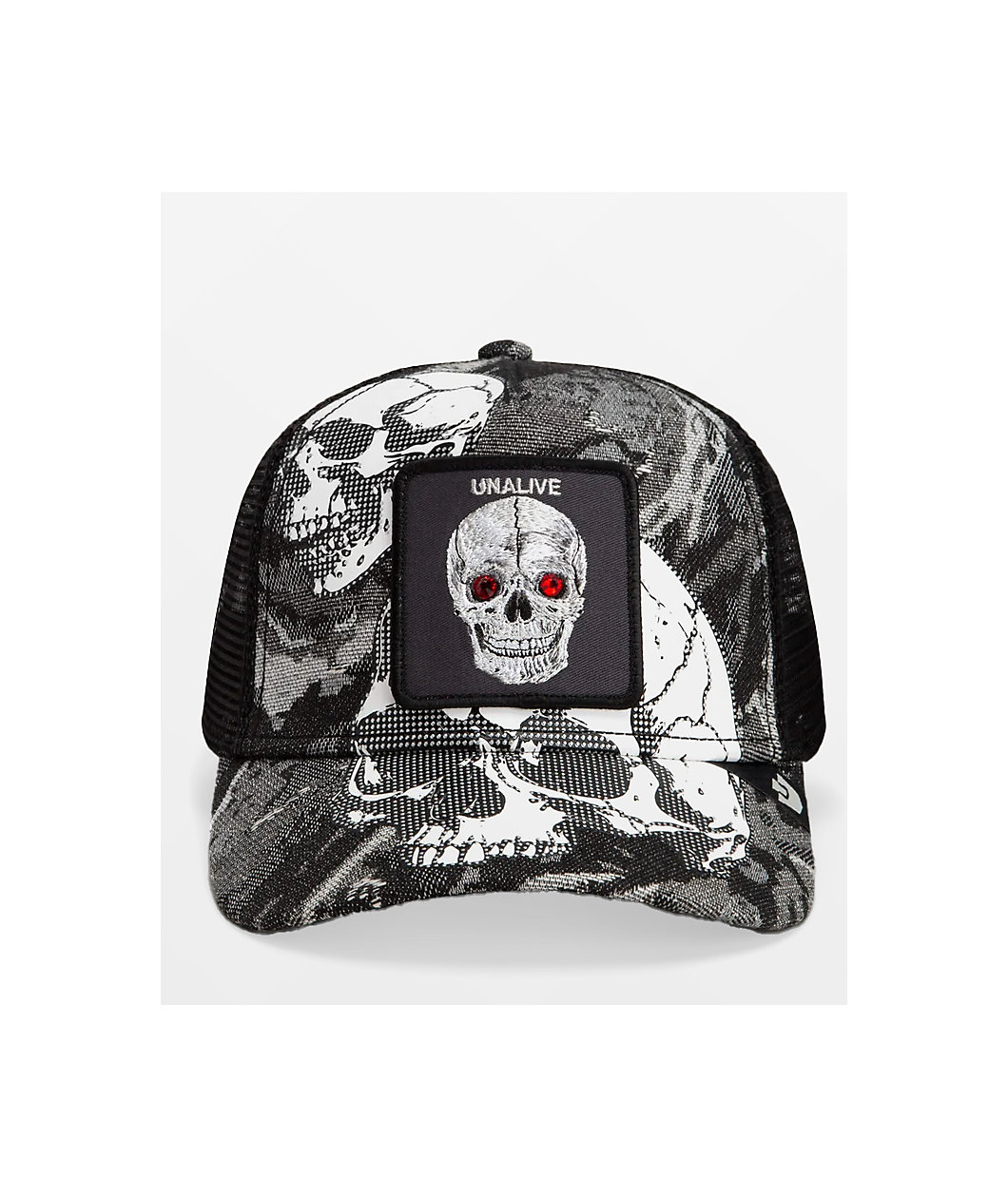 Goorin. Bros Bone Head Unalive Black Trucker Hat