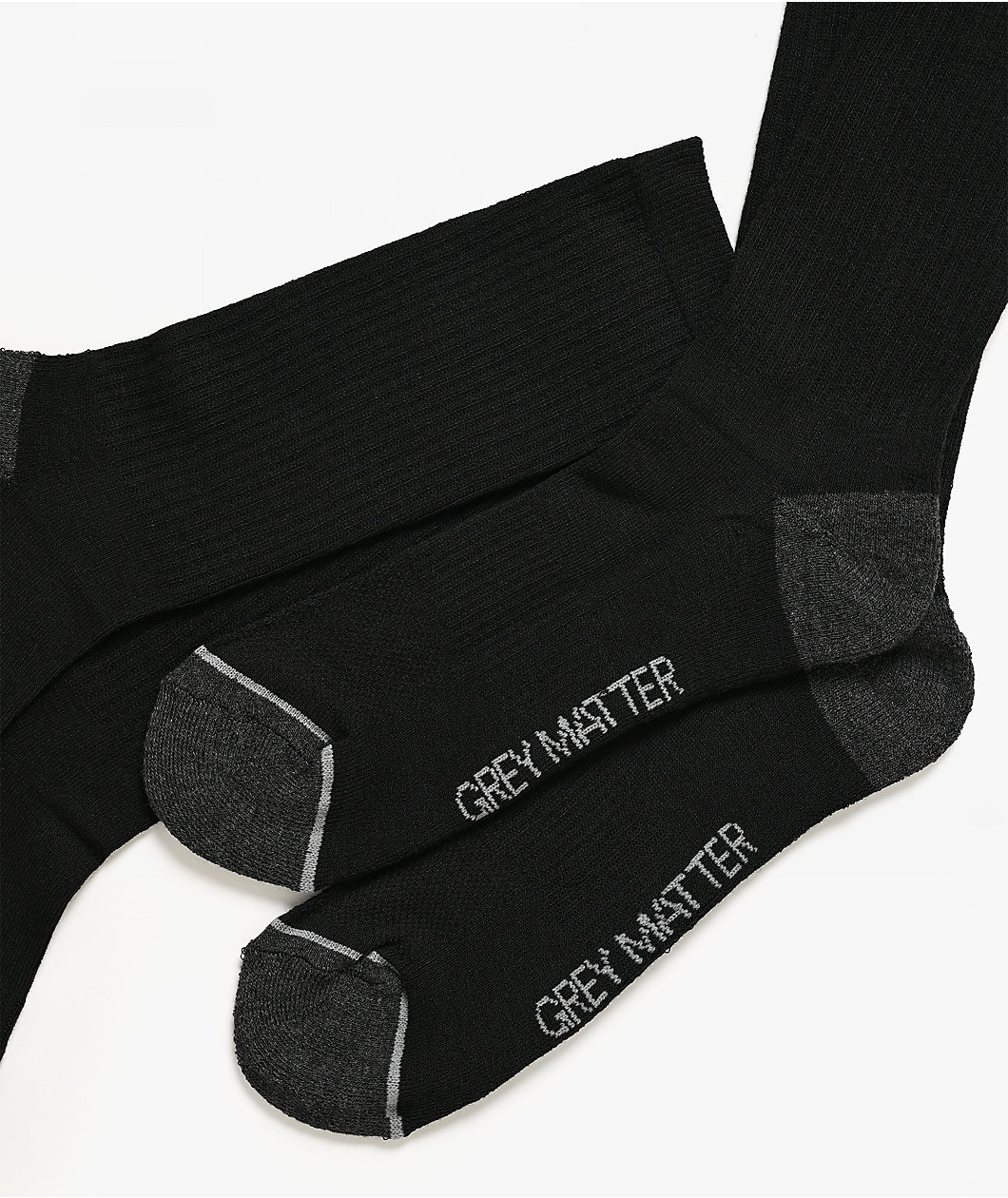 Grey Matter Concepts 10 Pack Black Crew Socks