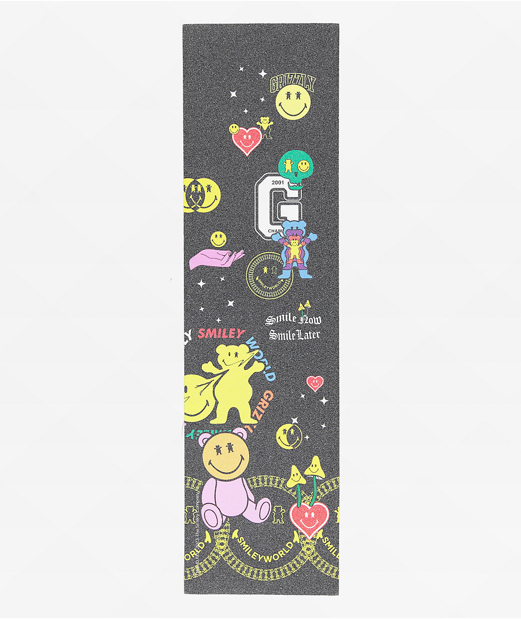 Grizzly x Smiley World Black Grip Tape