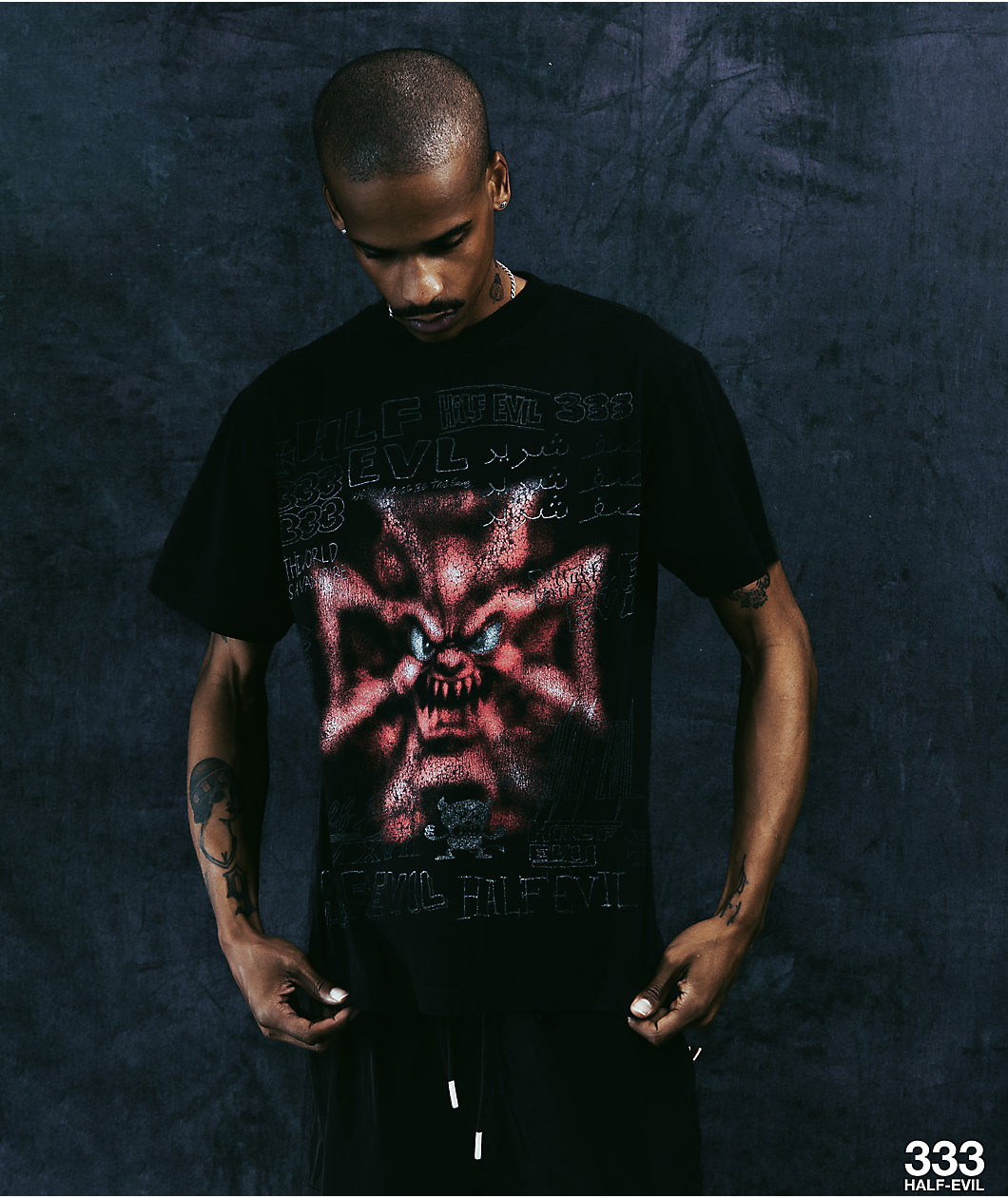 HALF EVIL 333 Demon Black T-Shirt