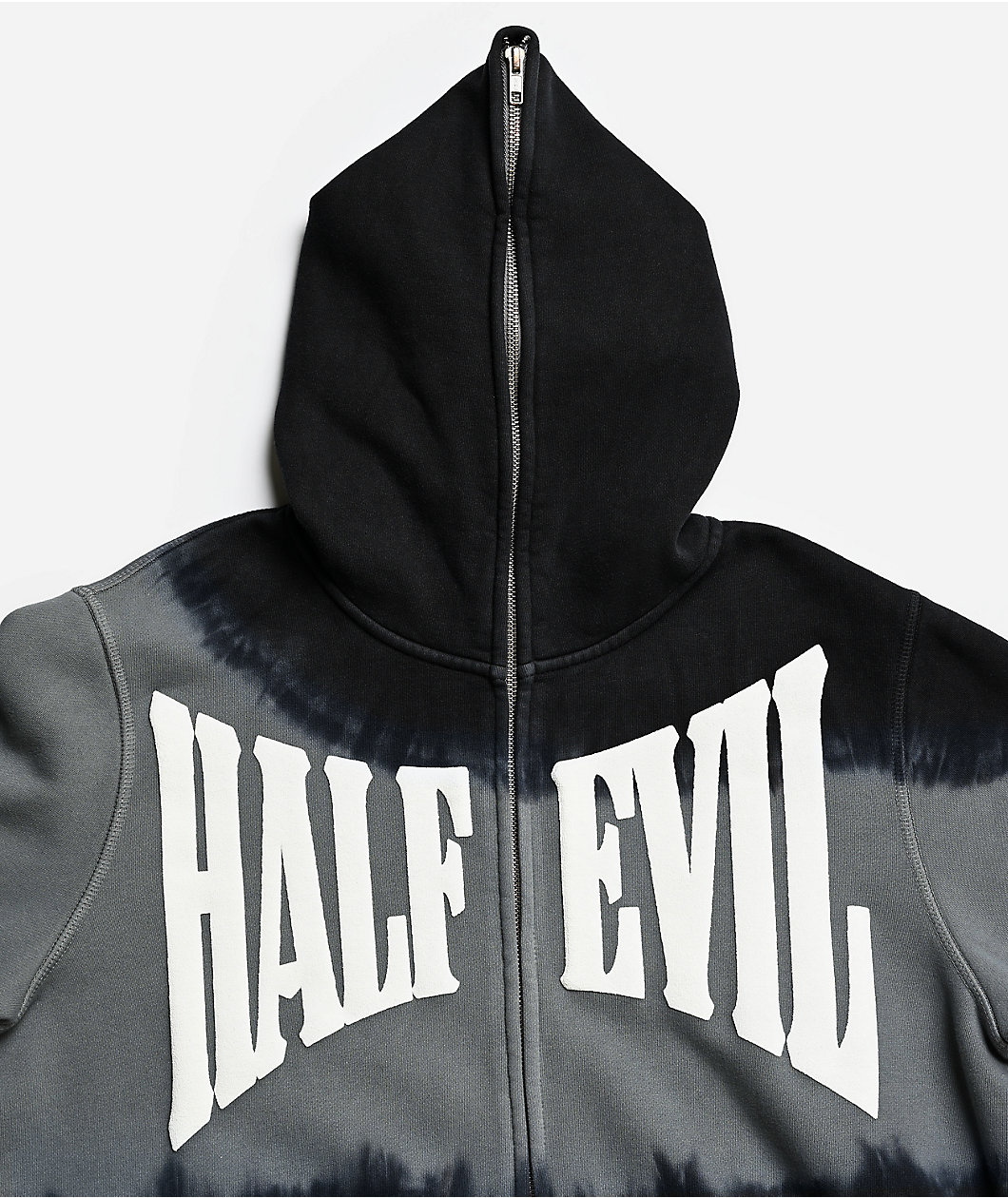 HALF EVIL Arc Blue Wash Body Bag Zip Hoodie