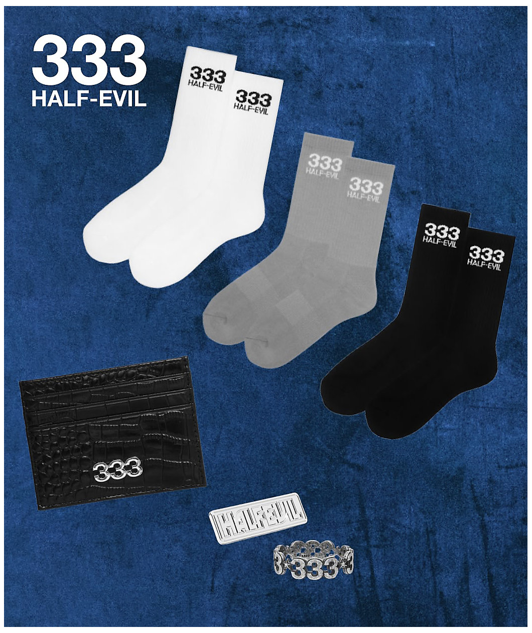 HALF EVIL Black Cardholder Wallet