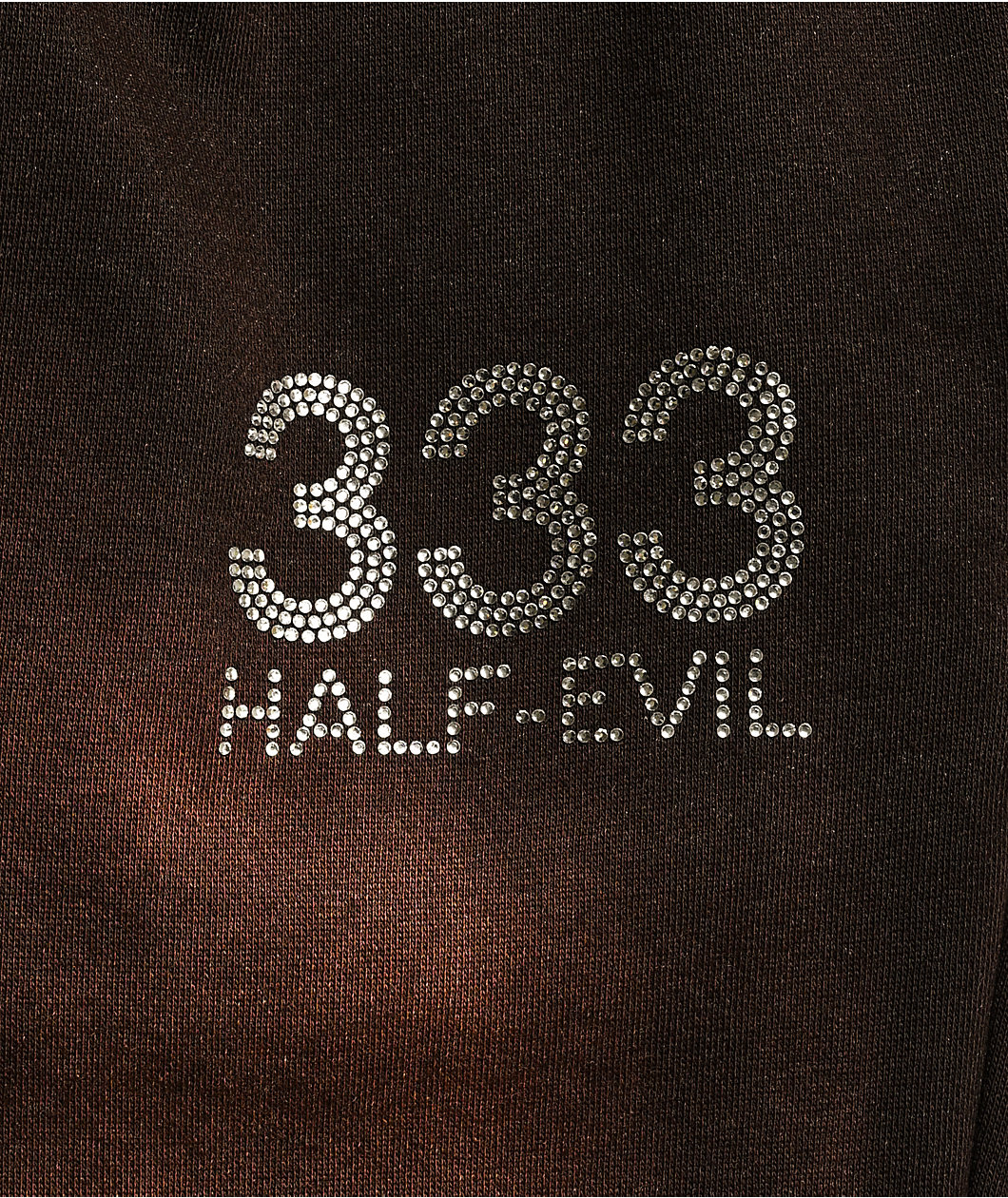 HALF EVIL Rhinestone Brown Wash Sweatpants
