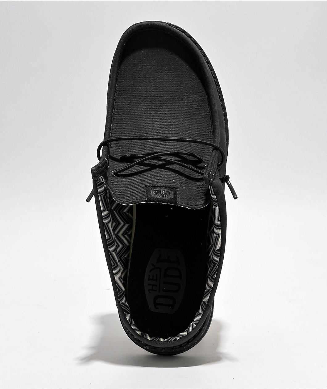 HEYDUDE Wally Funk Stretch Black Canvas Slippers