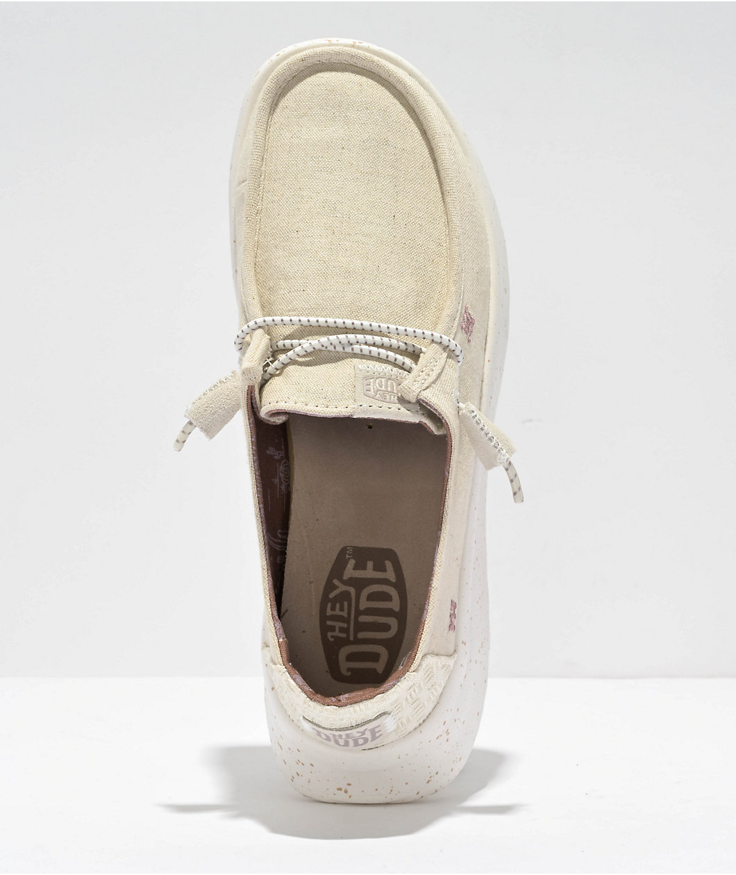 HEYDUDE Wendy Peak Chambray Cream Shoes