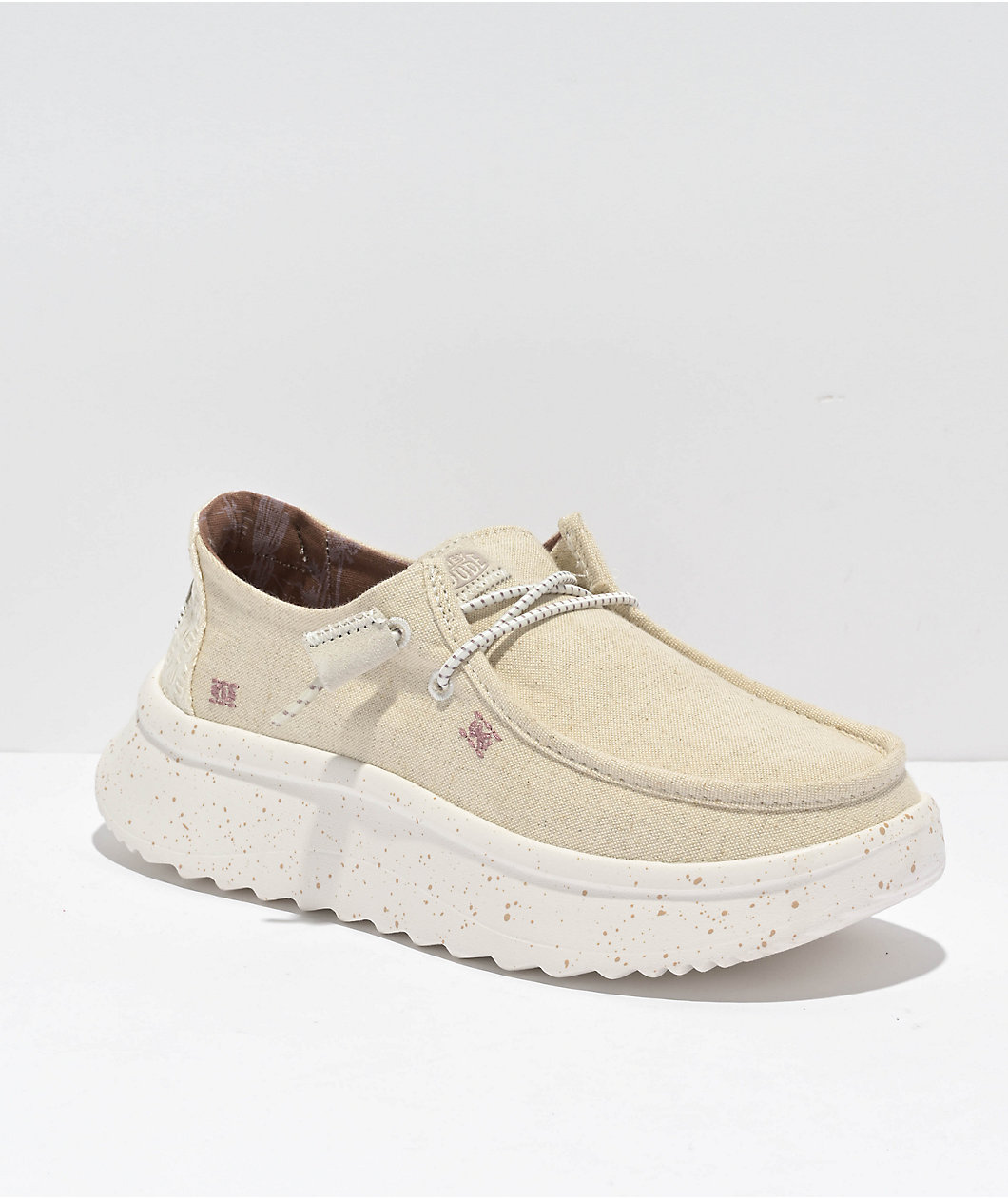 HEYDUDE Wendy Peak Chambray Cream Shoes