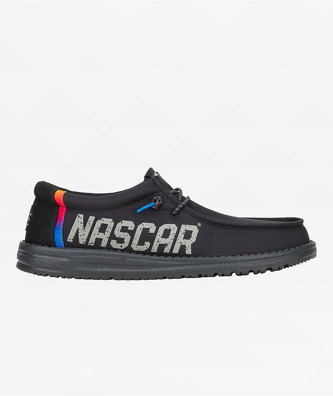 HEYDUDE x NASCAR Wally Black Shoes