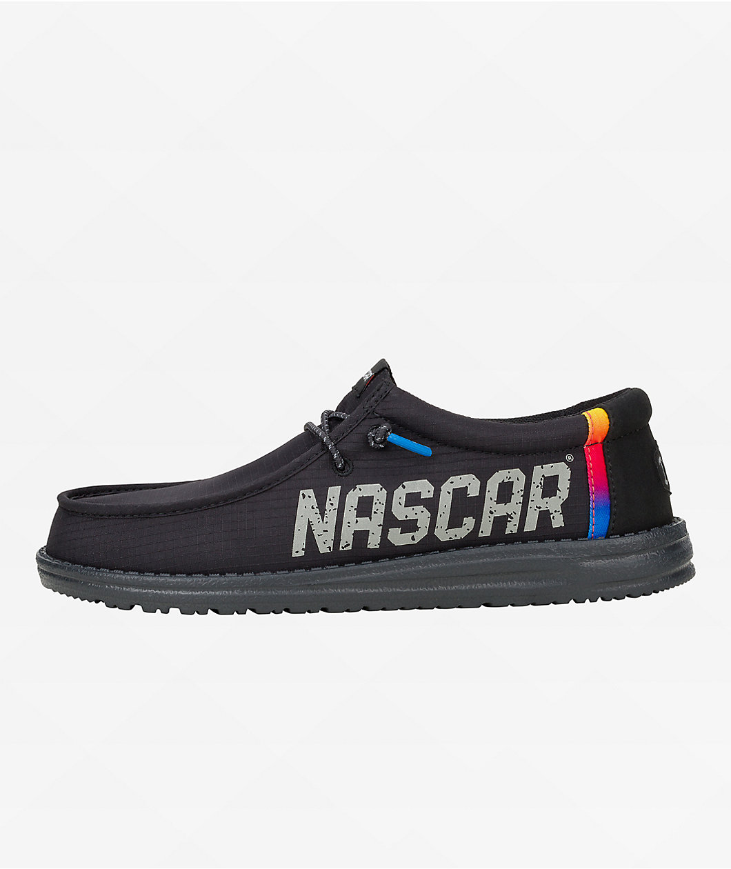 HEYDUDE x NASCAR Wally Black Shoes