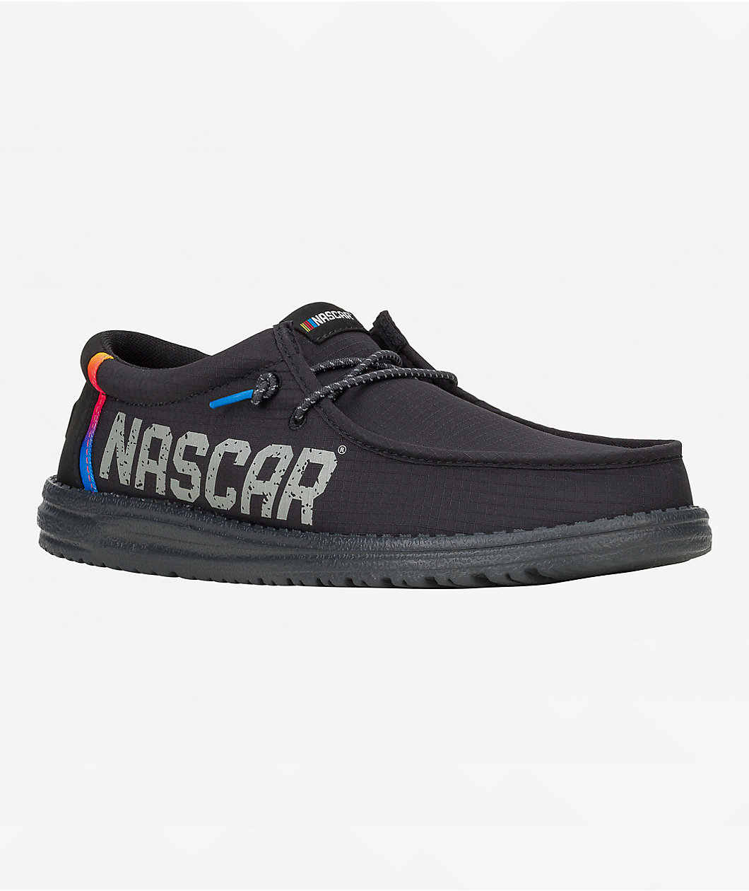 HEYDUDE x NASCAR Wally Black Shoes