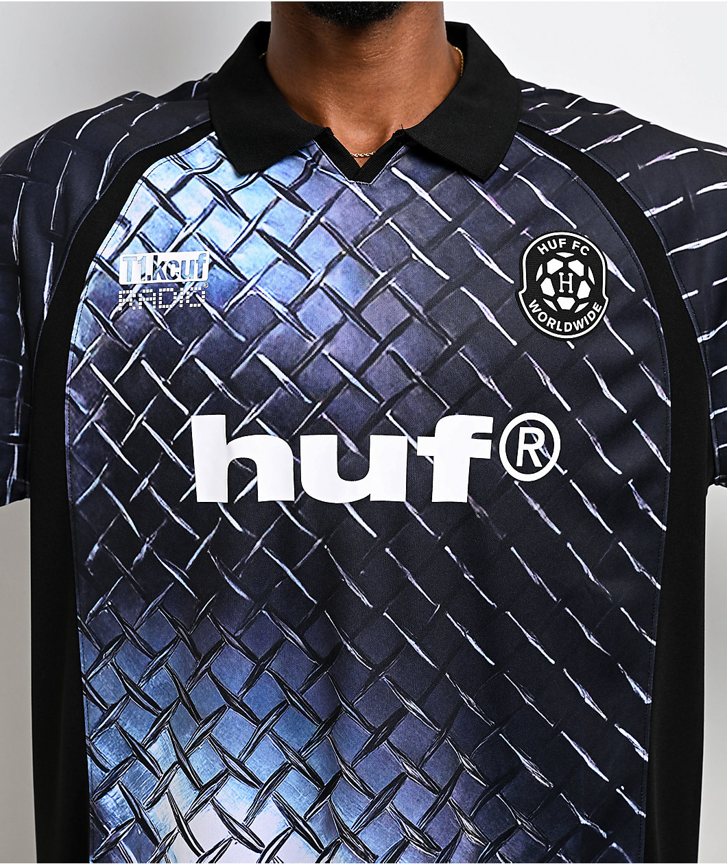 HUF Diamond Plate Black Soccer Jersey