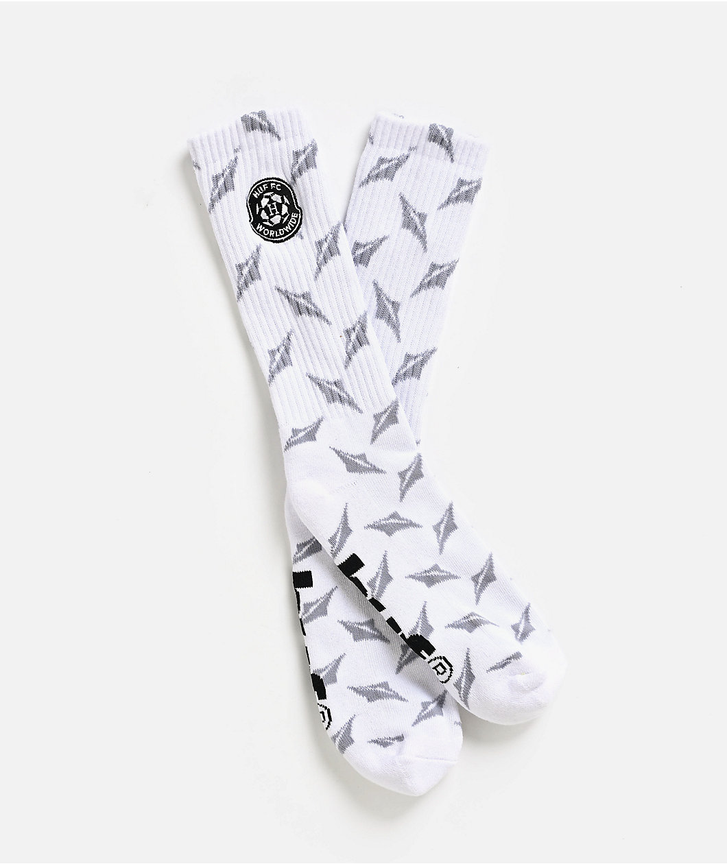HUF Diamond Plate White Crew Socks
