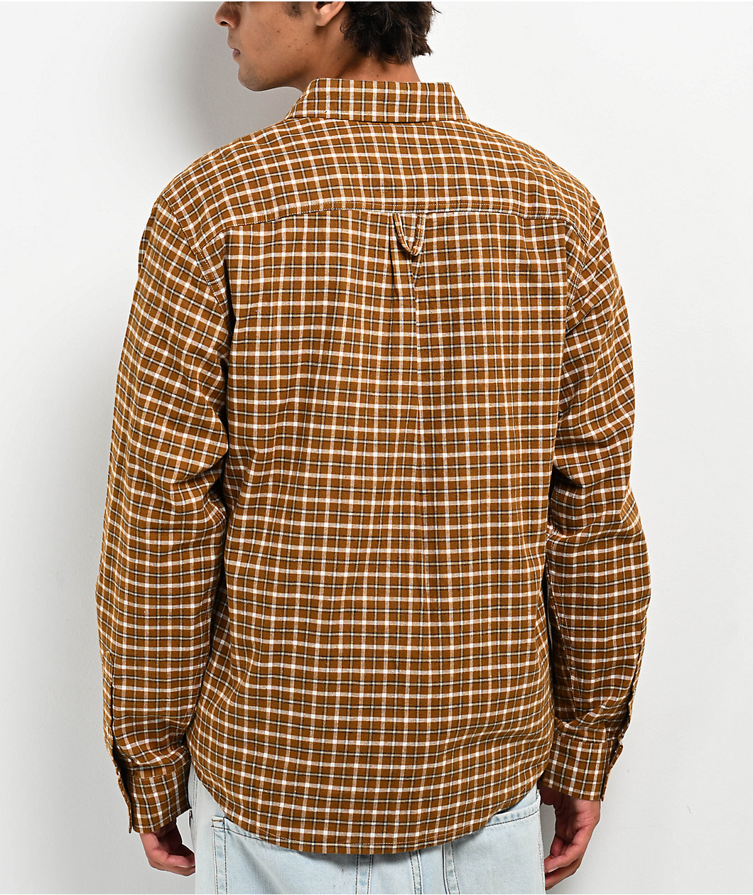 HUF Echo Oxford Plaid Long Sleeve Button Up Shirt