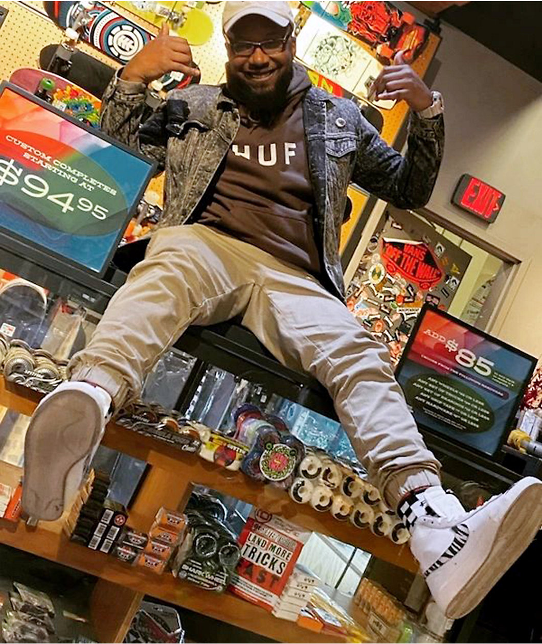 HUF Essentials OG Logo Brown Hoodie