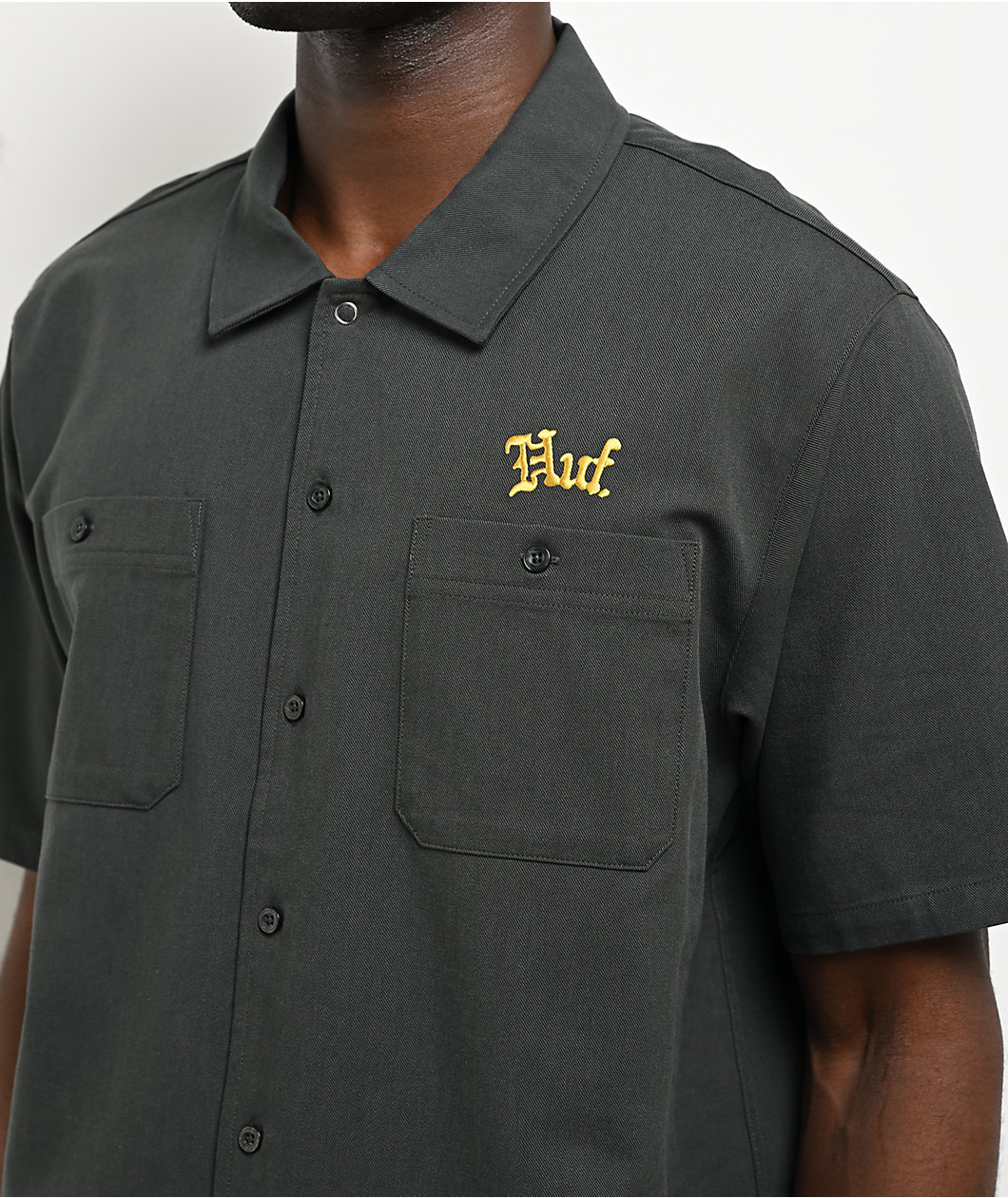 HUF Fantasies Woven Green Short Sleeve Button Up Shirt
