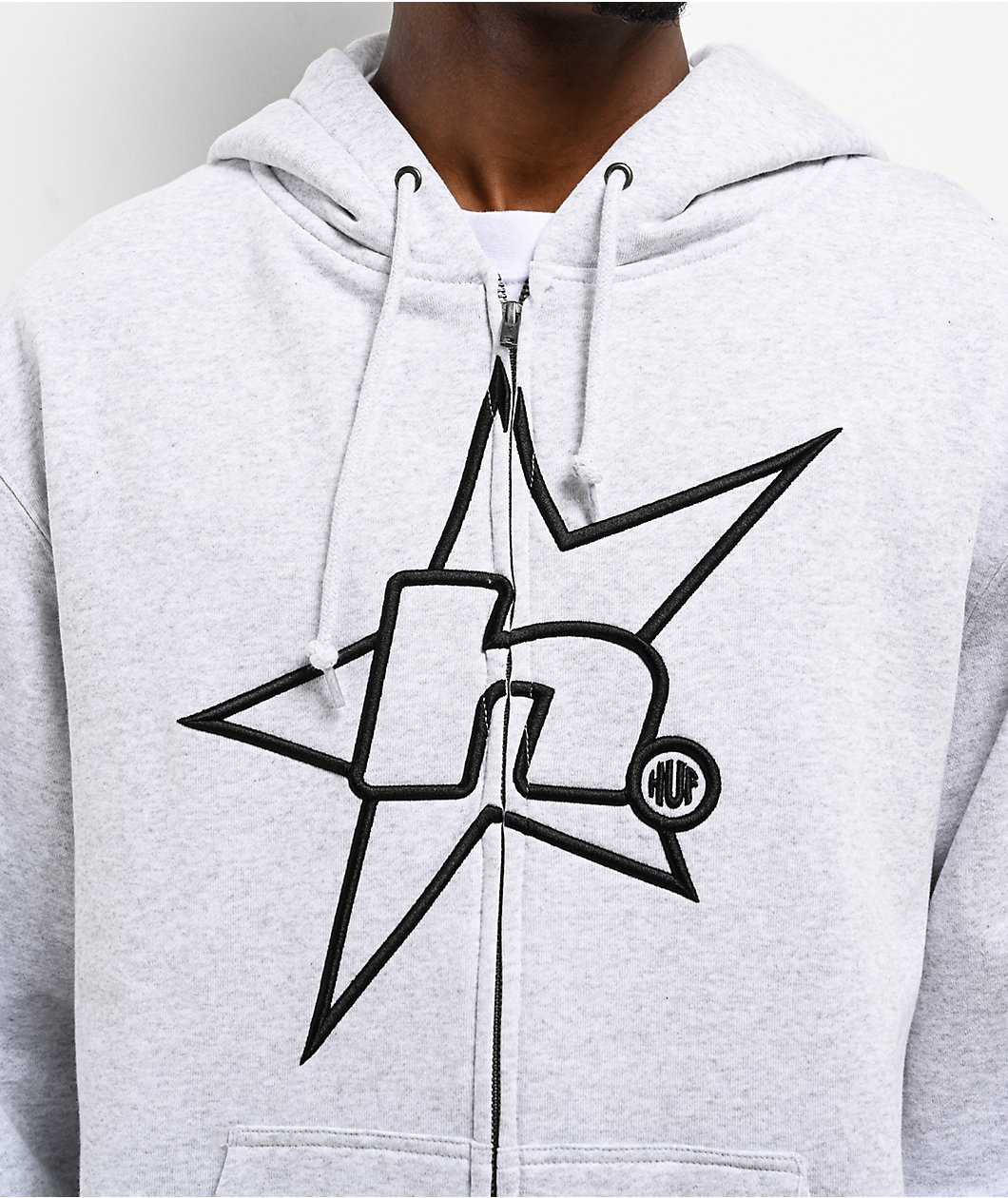 HUF Gleam Grey Zip Hoodie
