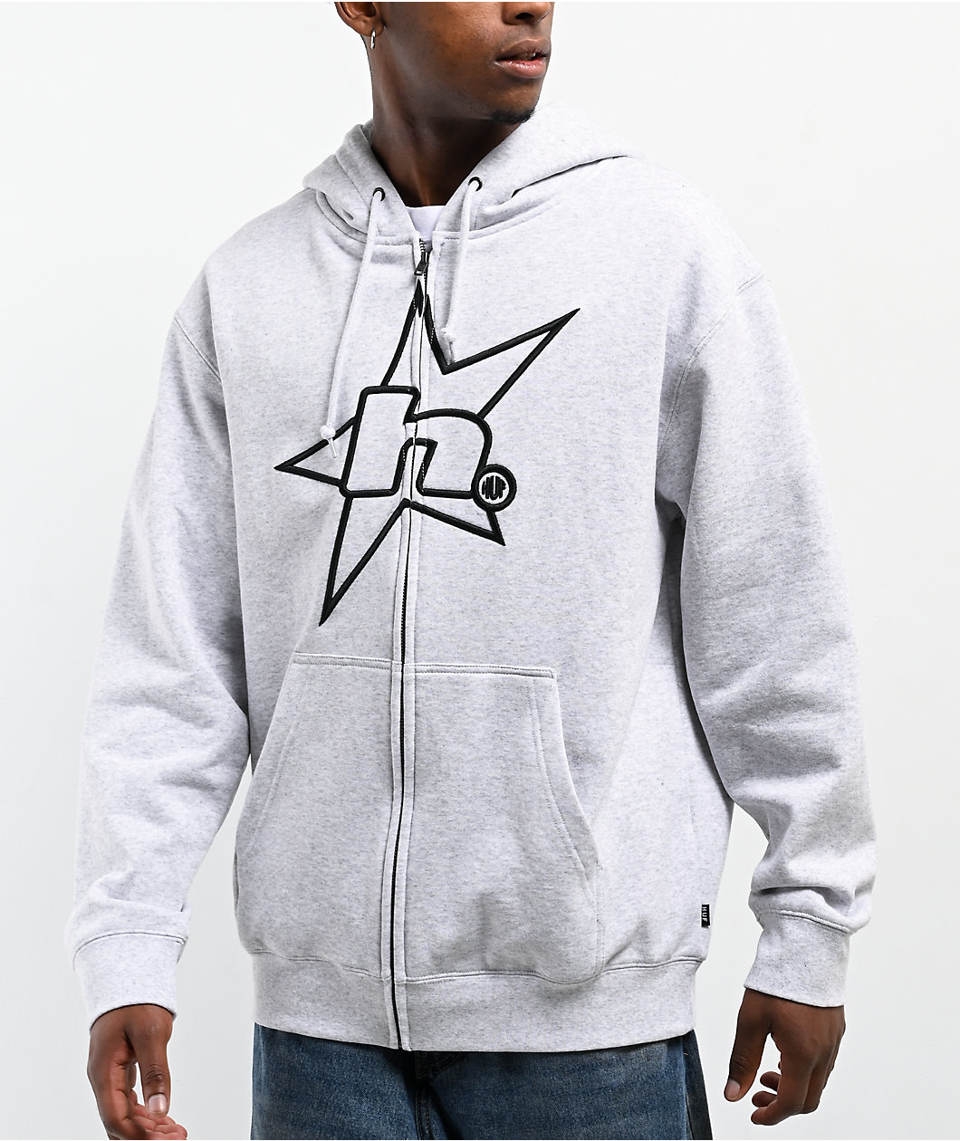 HUF Gleam Grey Zip Hoodie
