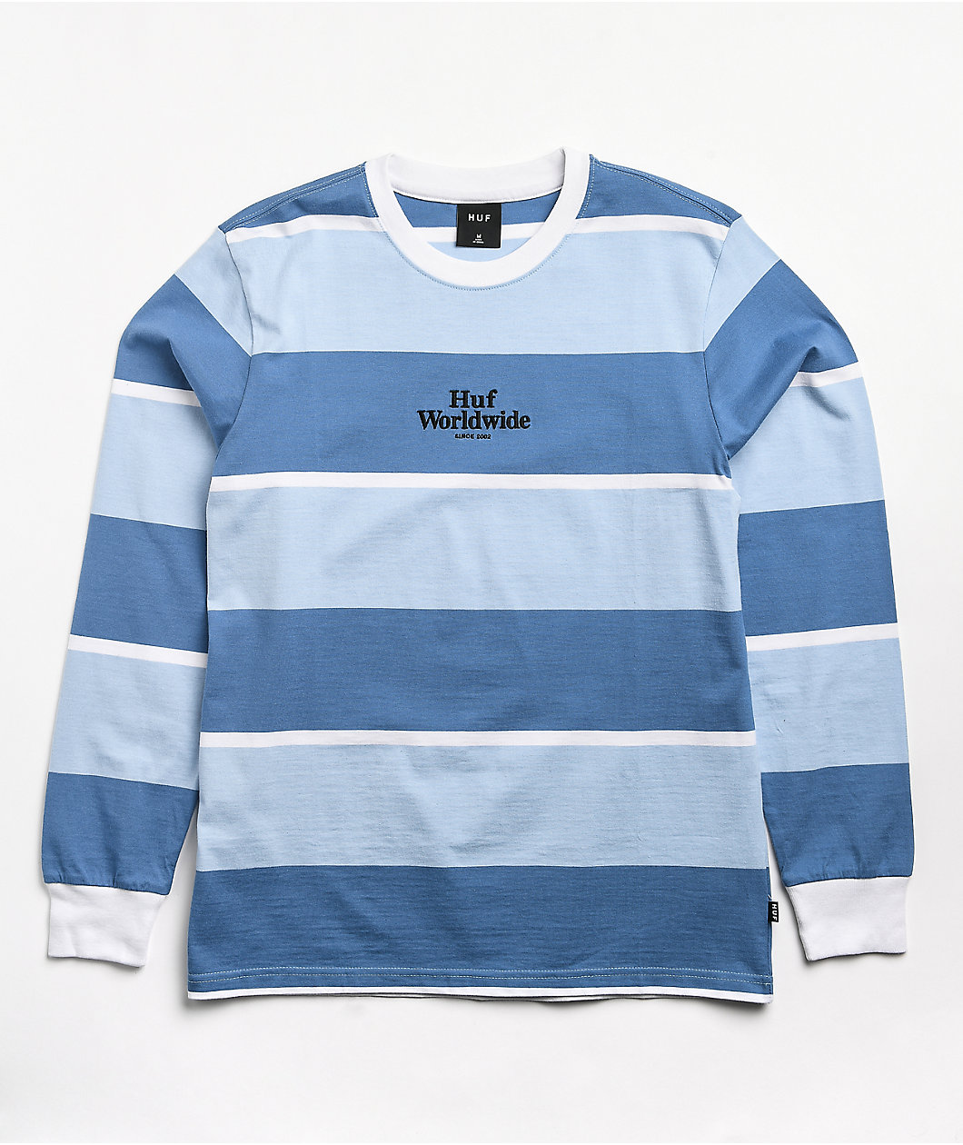 HUF Mazon Blue & White Stripe Knit Long Sleeve T-Shirt