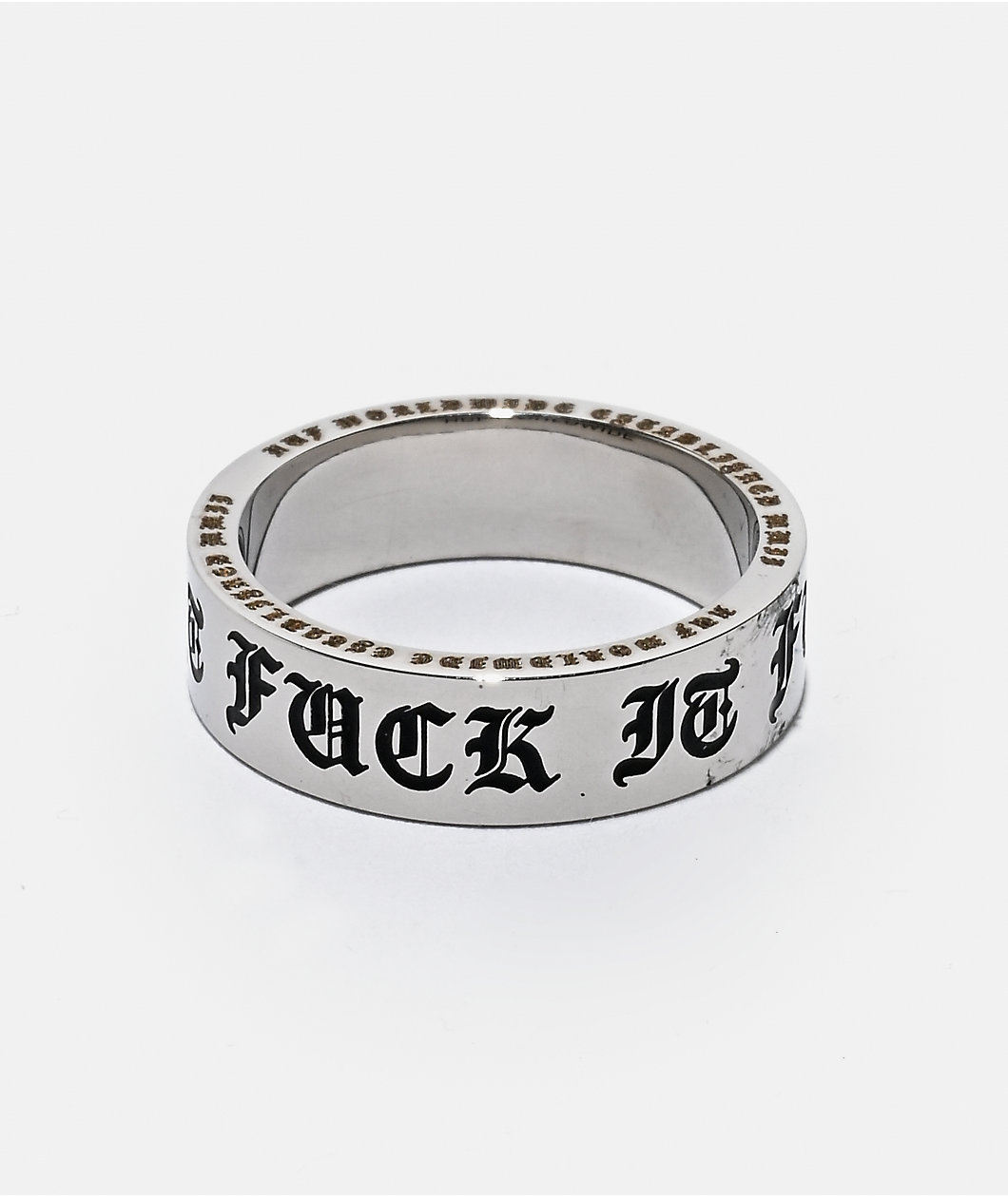 HUF Old English Silver Ring