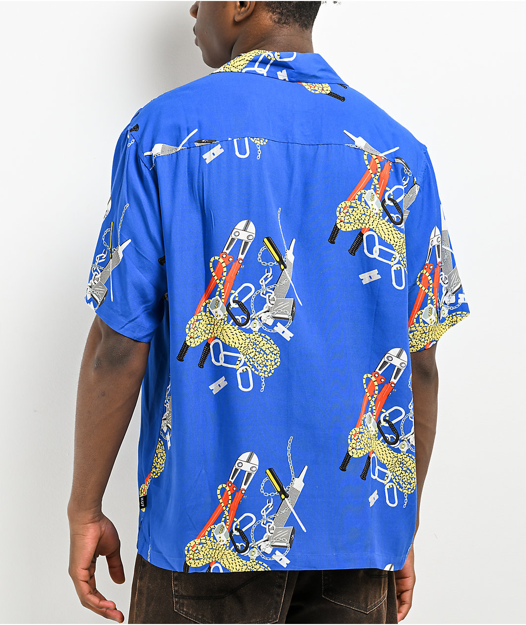 HUF Skidrokyo Royal Blue Short Sleeve Shirt