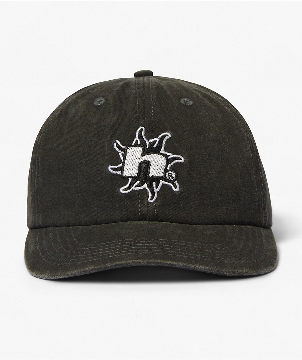 HUF Sol Black Wash Denim Strapback Hat