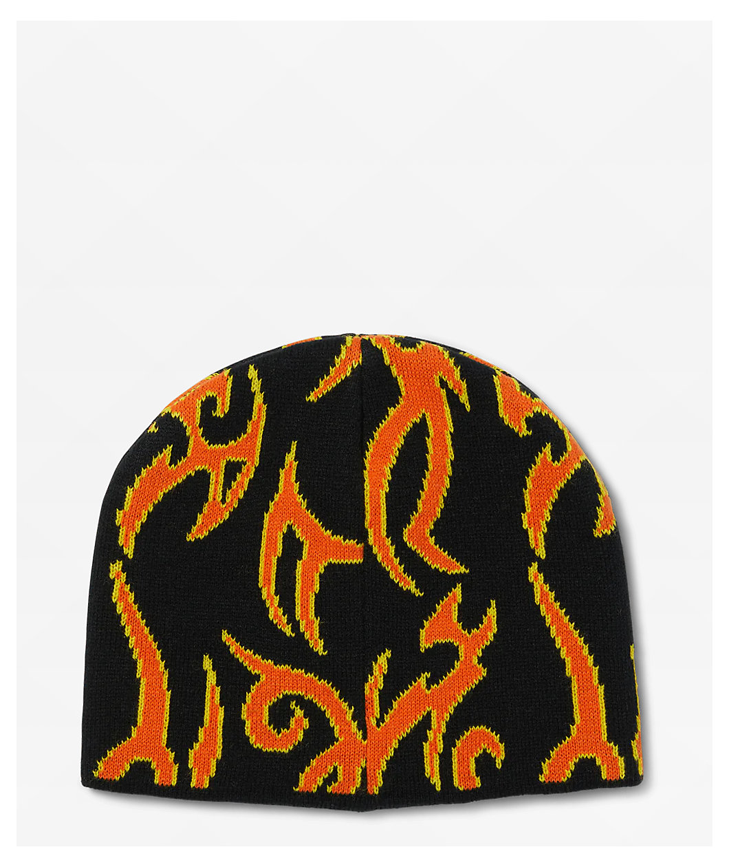 HUF Tribal Black & Orange Skull Cap Beanie