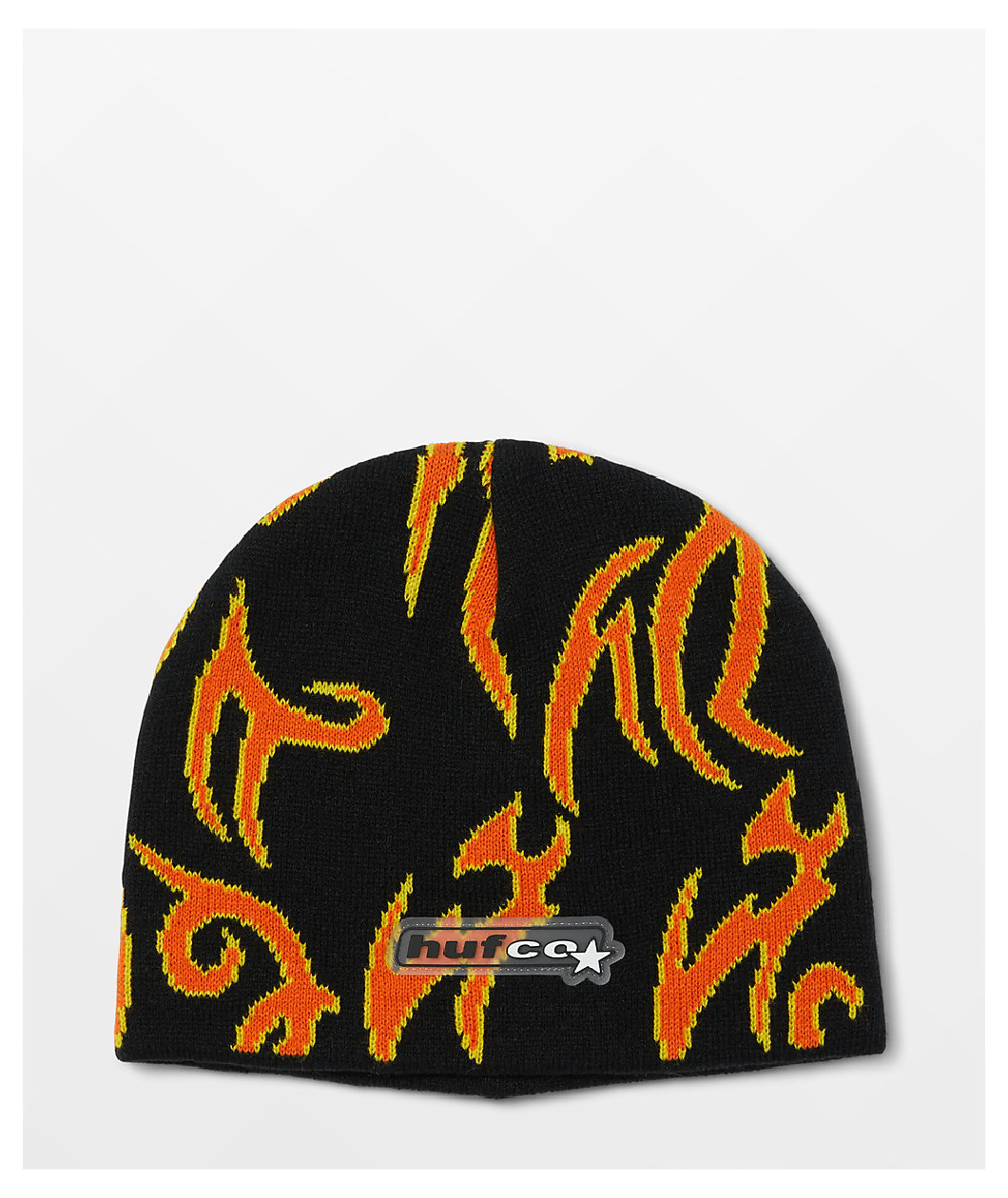 HUF Tribal Black & Orange Skull Cap Beanie