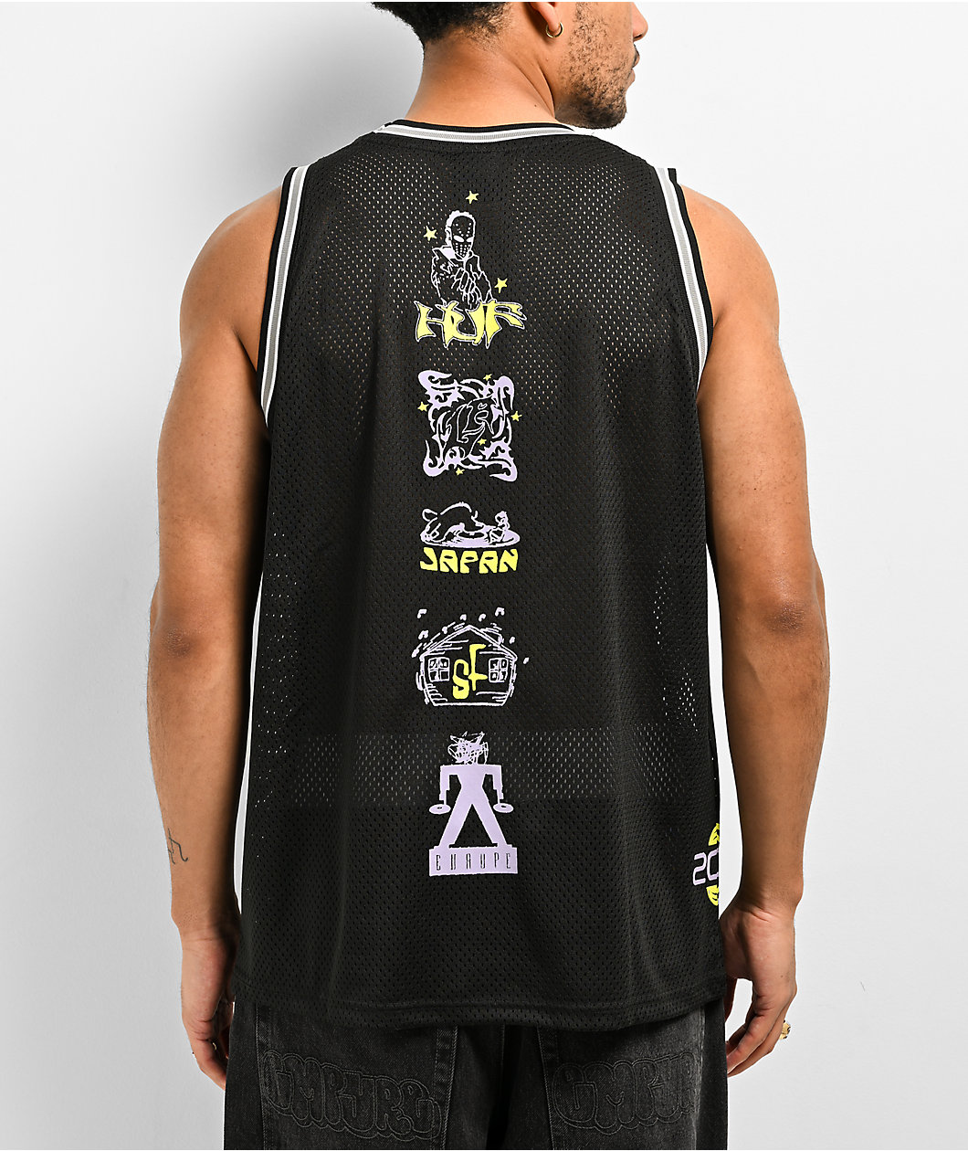 HUF Zine Black Basketball Jersey