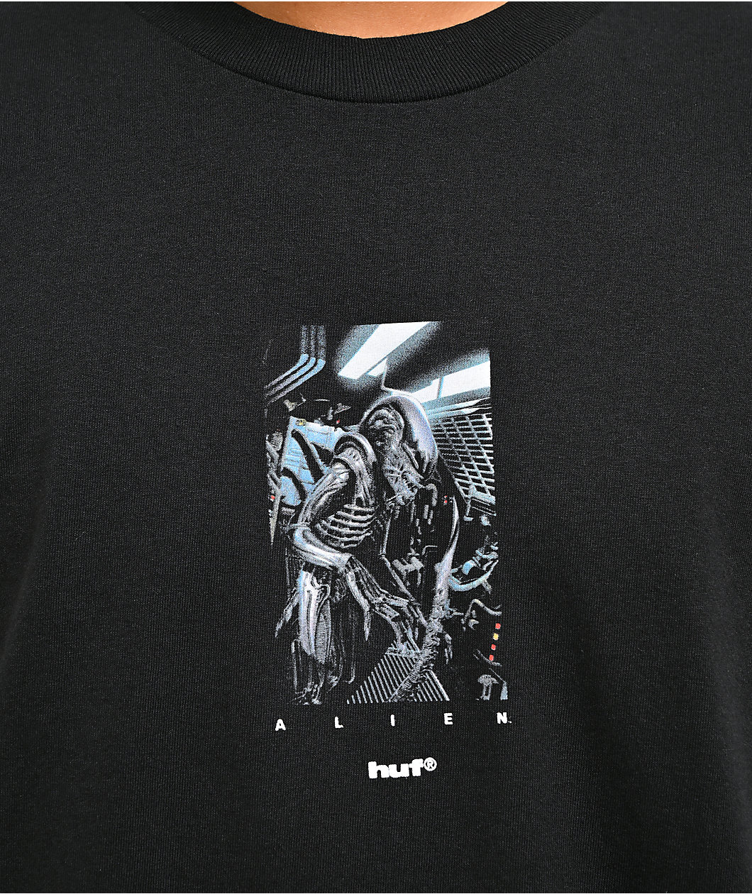 HUF x ALIEN Scream Black T-Shirt