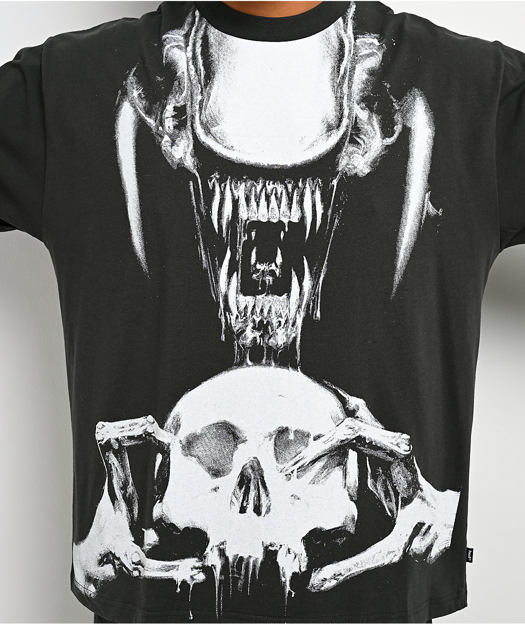 HUF x ALIEN Xenomorph Black Wash Long Sleeve T-Shirt