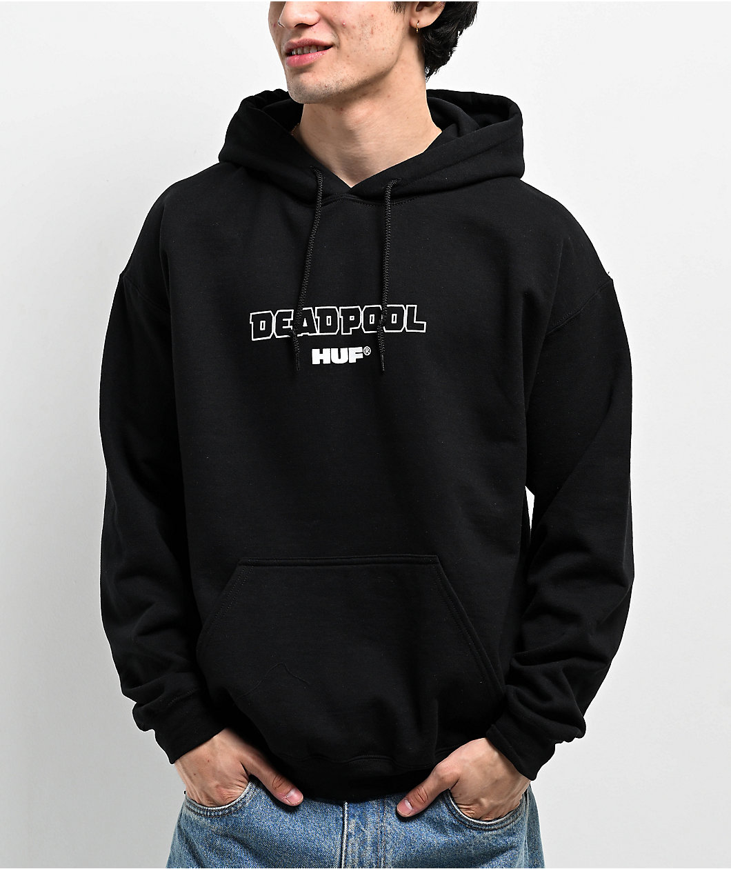 HUF x Deadpool Slasher Black Hoodie