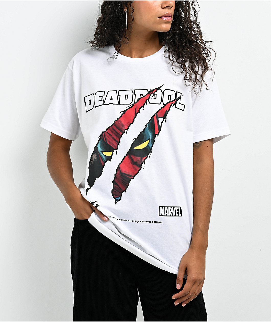 HUF x Deadpool Slasher White T-Shirt