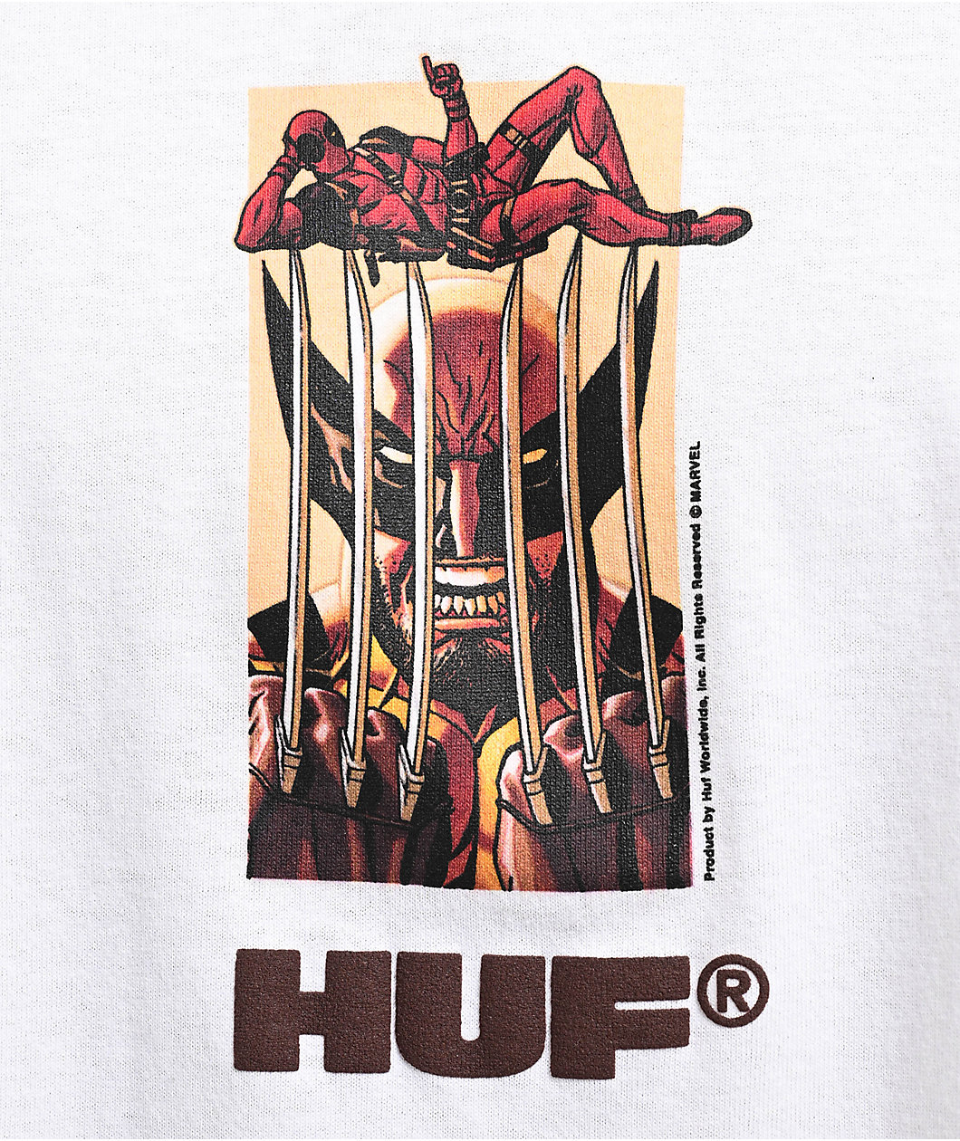 HUF x Deadpool Teammates White T-Shirt