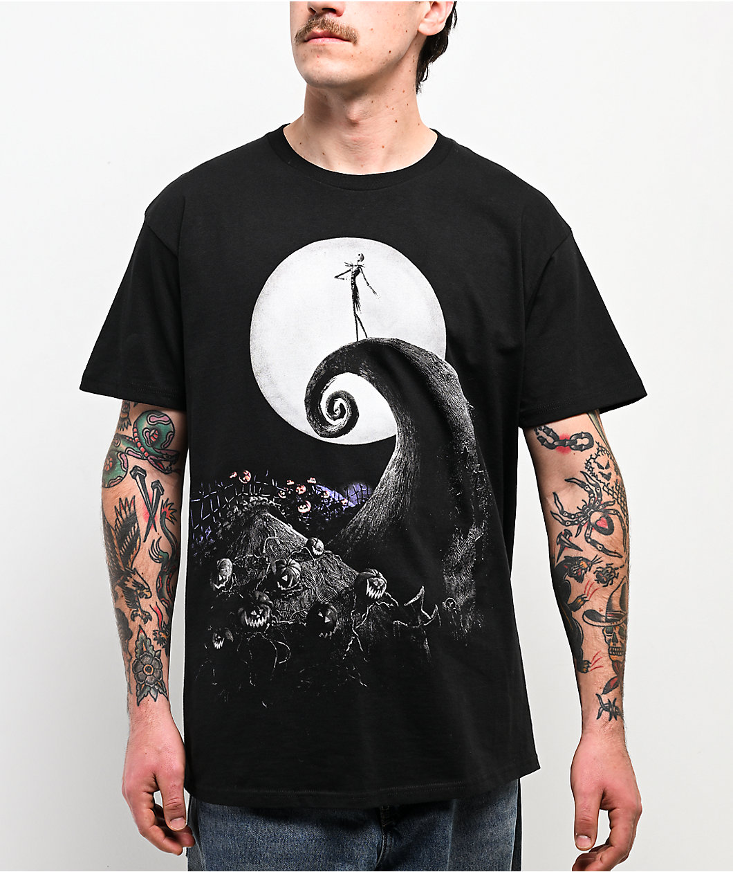 HUF x Disney Spiral Hill Black T-Shirt