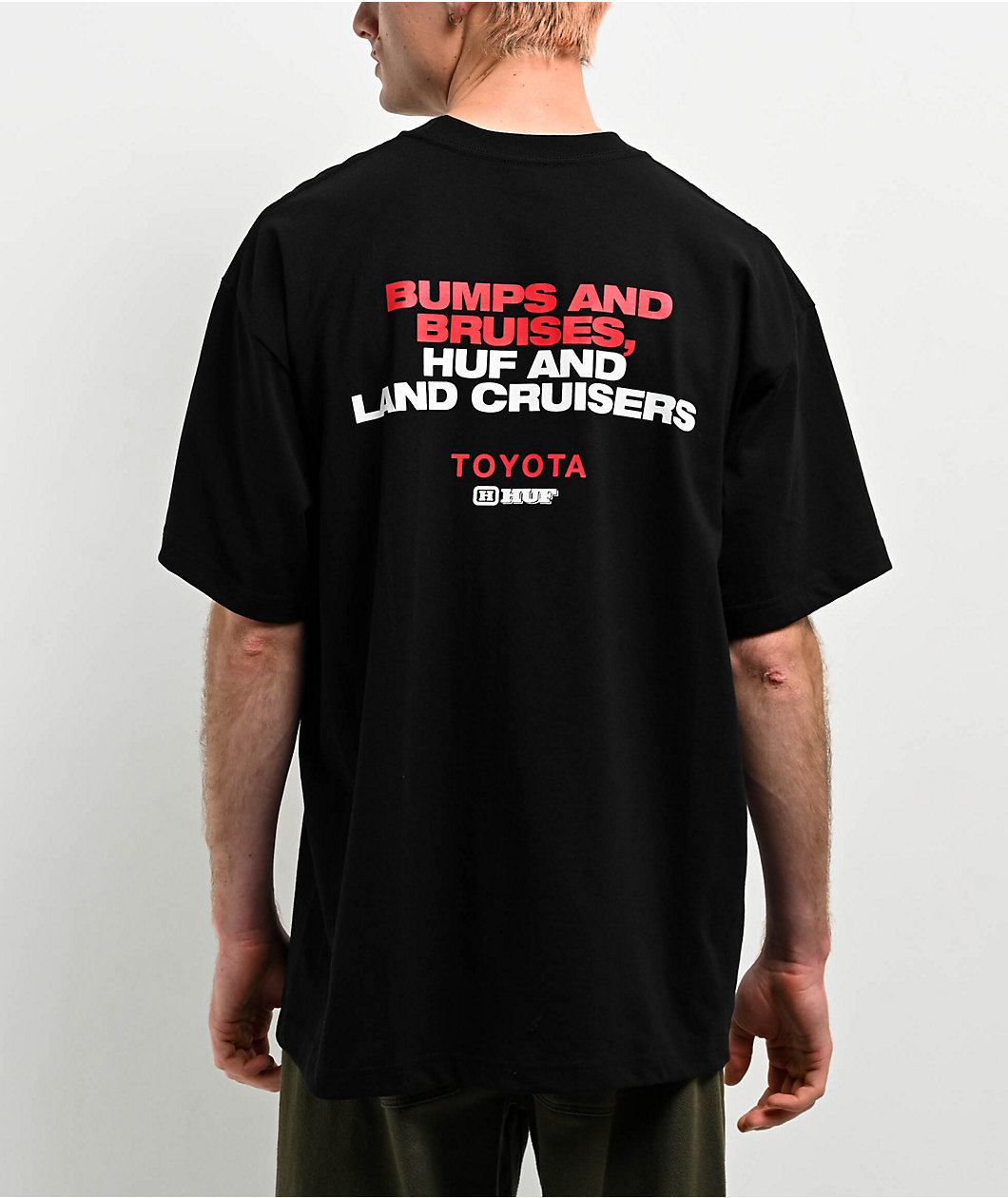 HUF x Land Cruiser Big Papa J8 Black T-Shirt