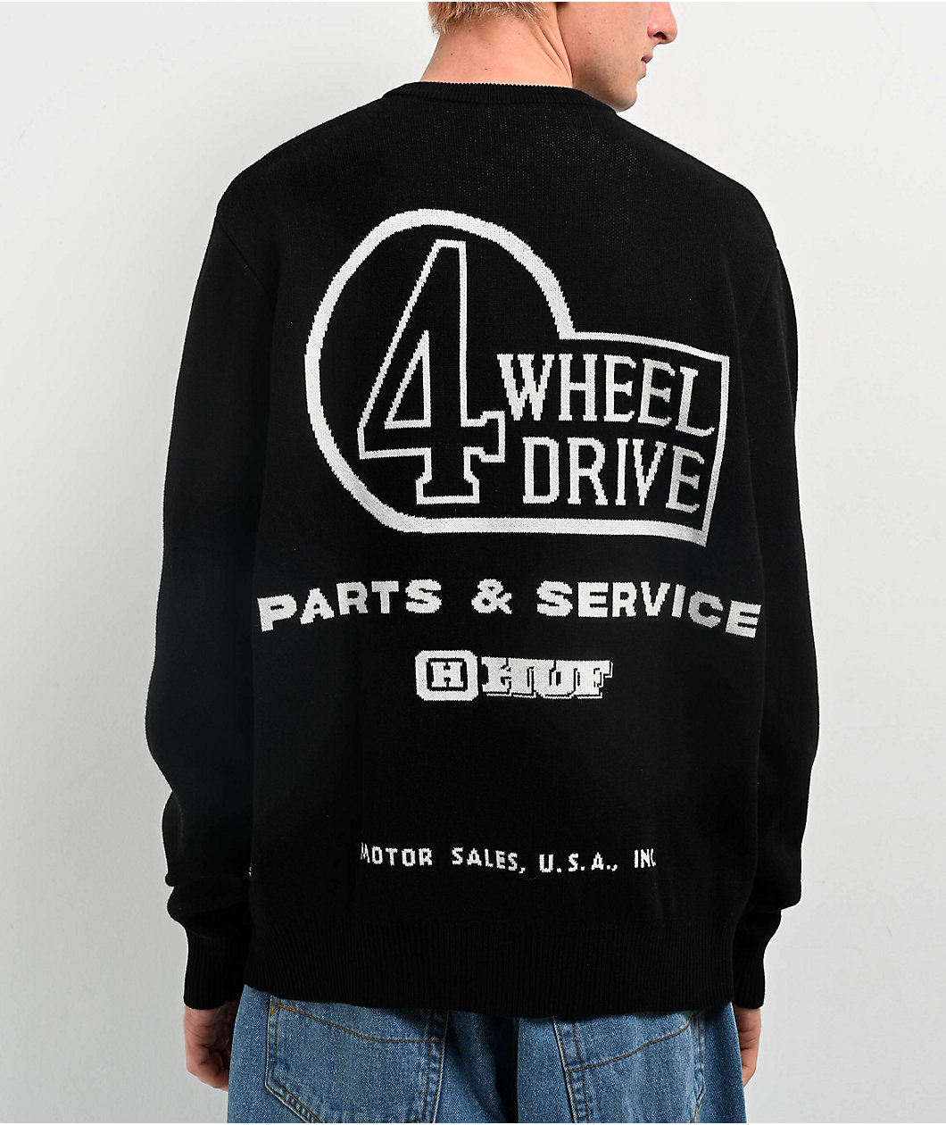 HUF x Land Cruiser Parts & Service Black Sweater