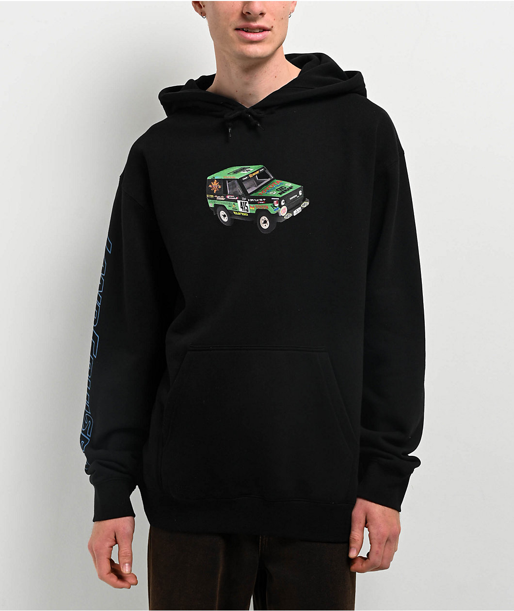 HUF x Land Cruiser Sahara Rally Black Hoodie