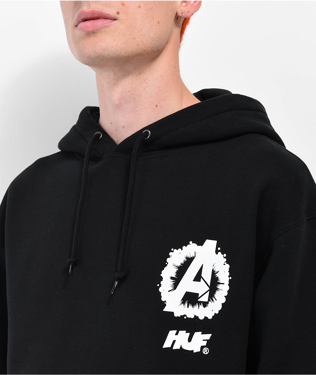 HUF x Marvel Avengers Cosmic Assemblage Black Hoodie