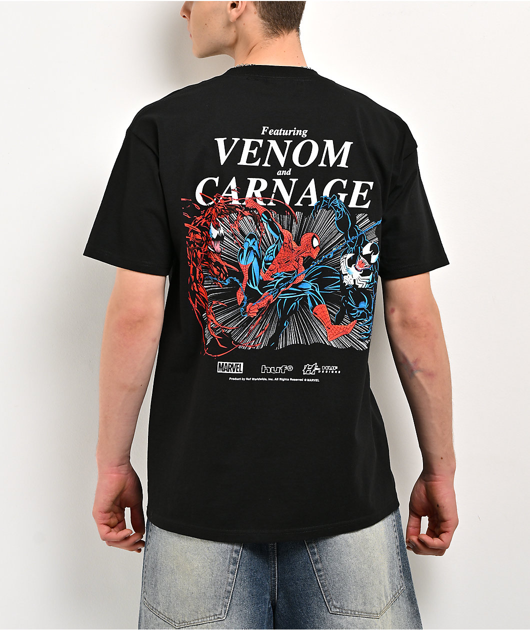 HUF x Marvel Spider-Man Max Carnage Black T-Shirt