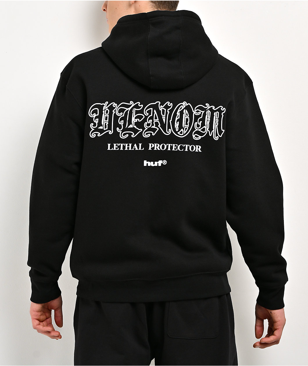 HUF x Marvel Spider-Man Symbiosis Black Zip Hoodie