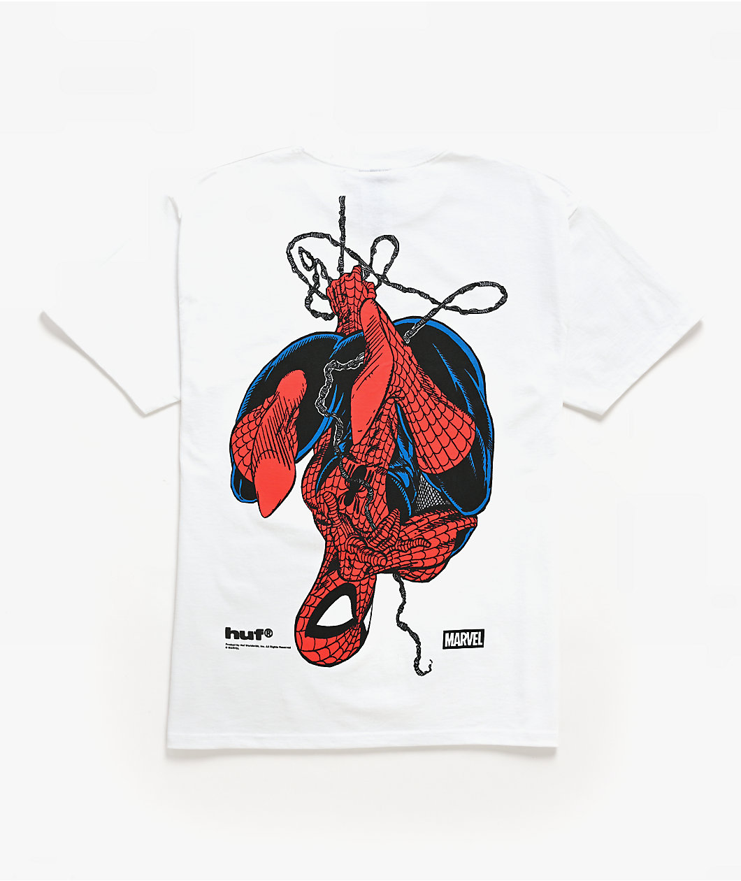 HUF x Marvel Spider-Man Upside Down White T-Shirt