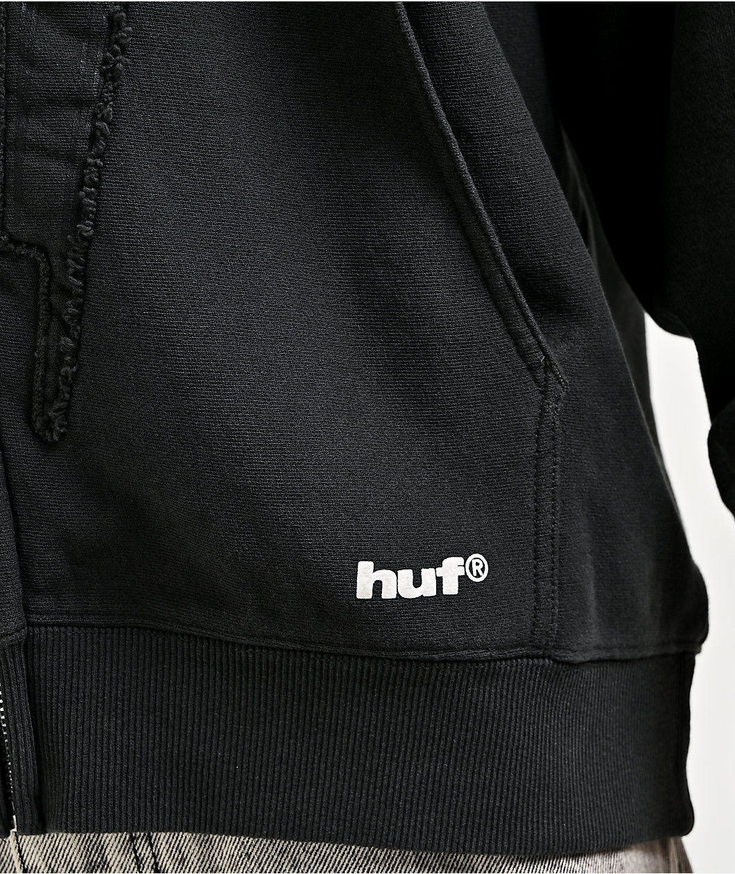 HUF x Marvel Spider-Man Web Black Wash Zip Hoodie