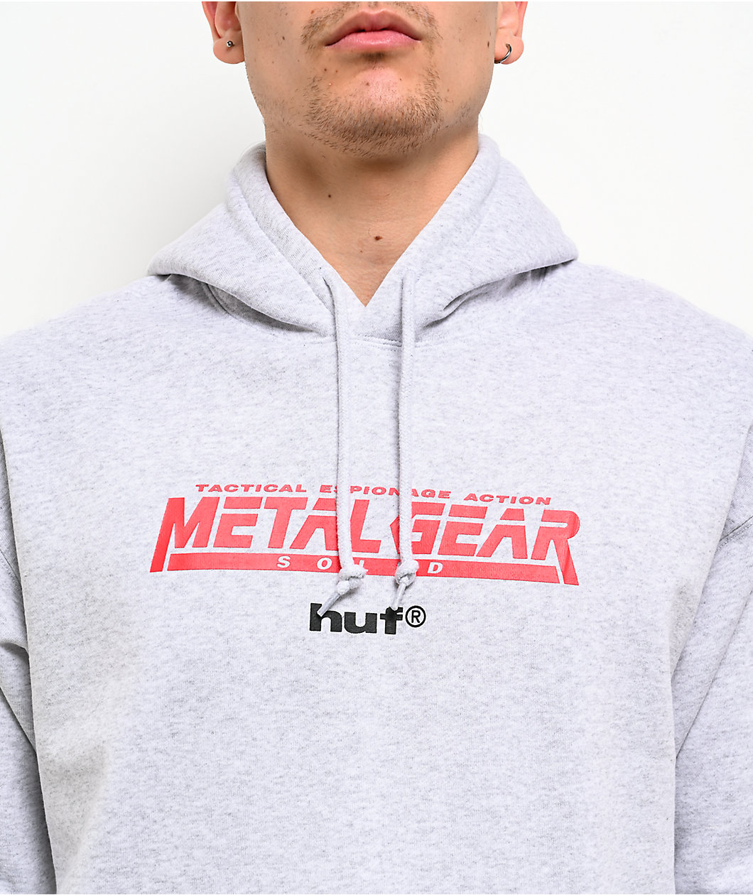 HUF x Metal Gear Solid 1 Heather Grey Hoodie