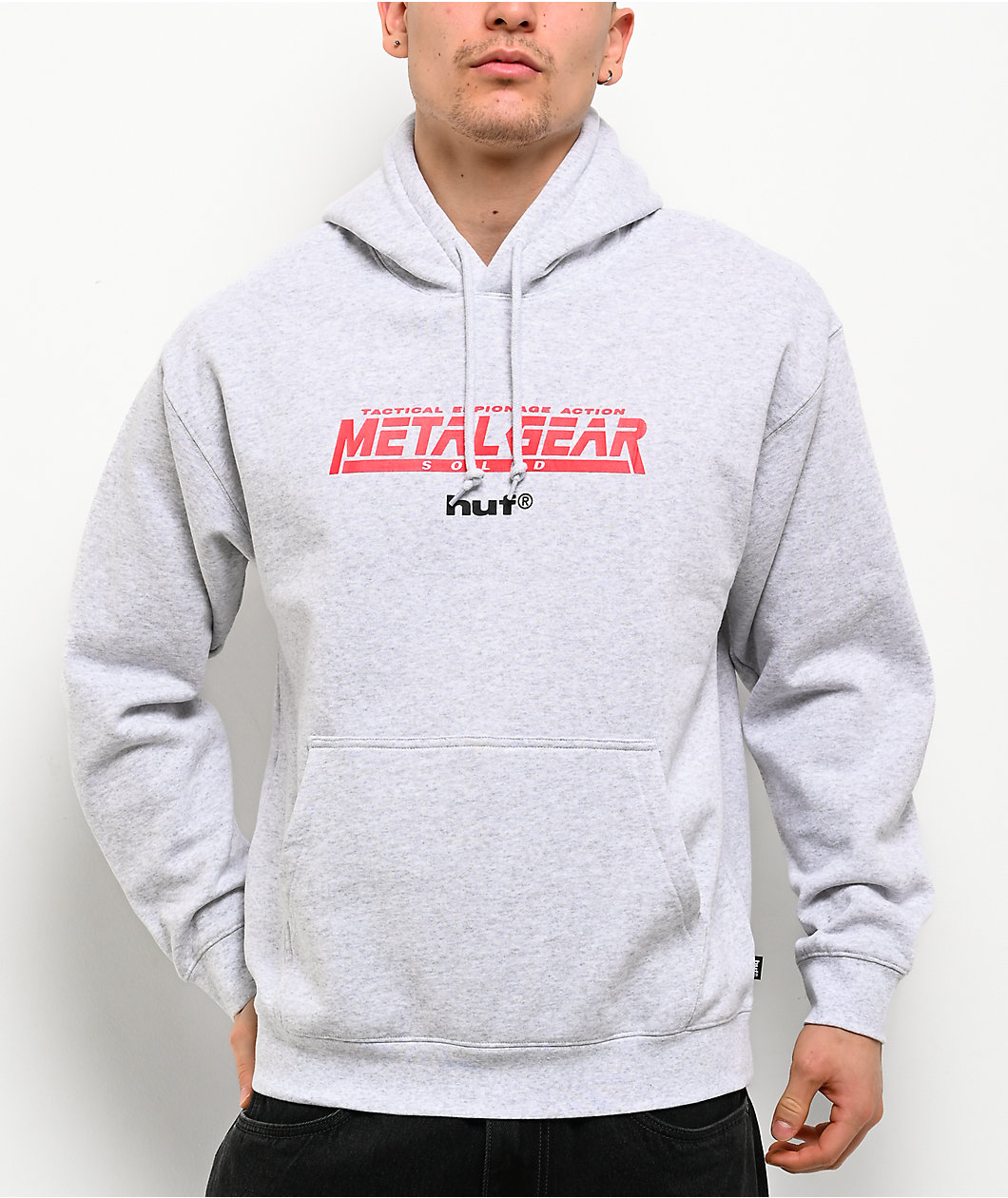 HUF x Metal Gear Solid 1 Heather Grey Hoodie