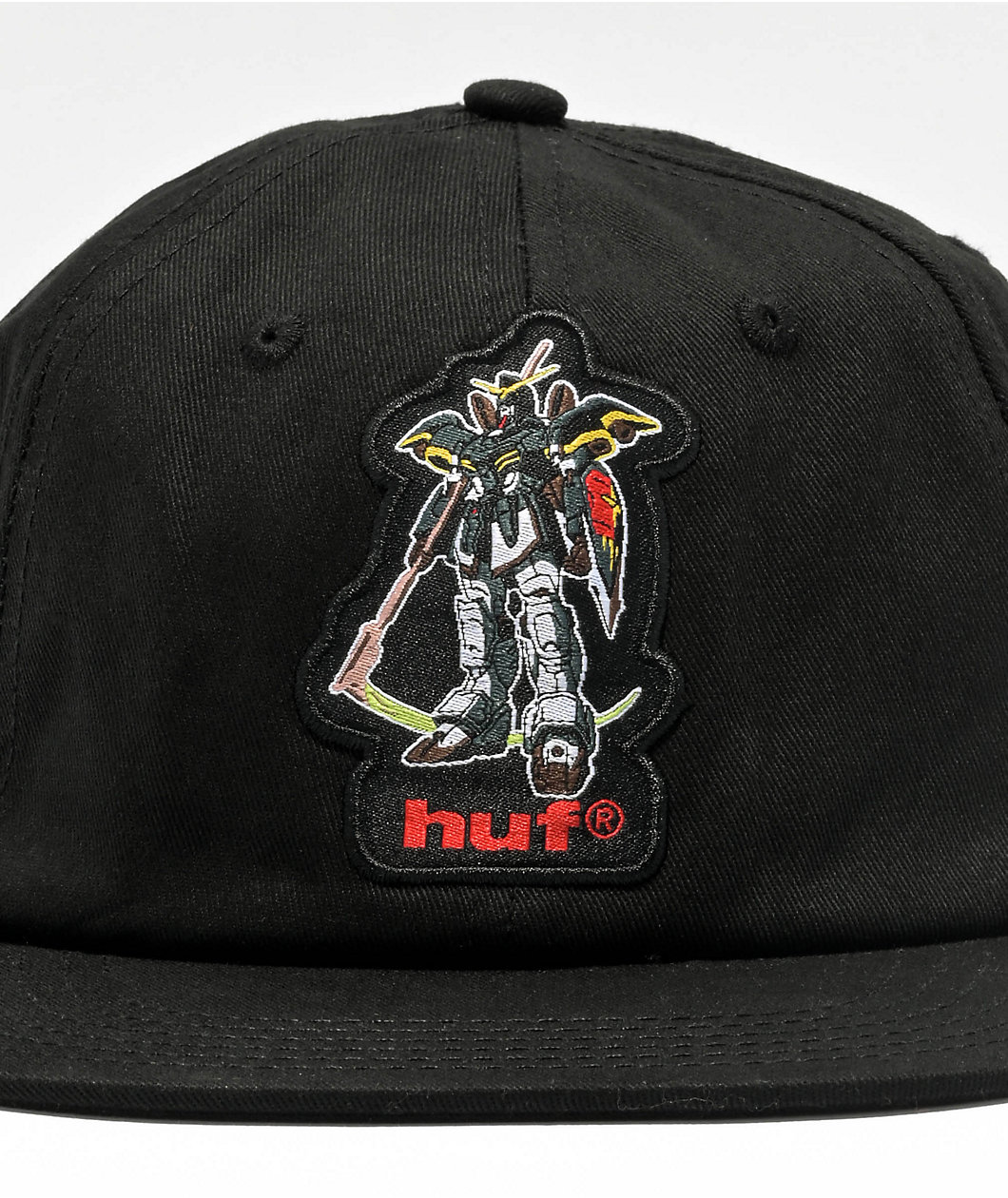 HUF x Mobile Suit Gundam Wing Deathscythe Black Snapback Hat