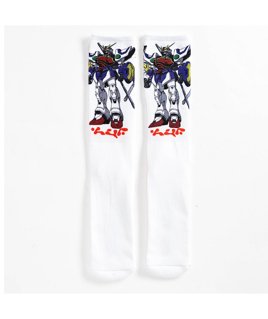 HUF x Mobile Suit Gundam Wing Shenlong White Crew Socks